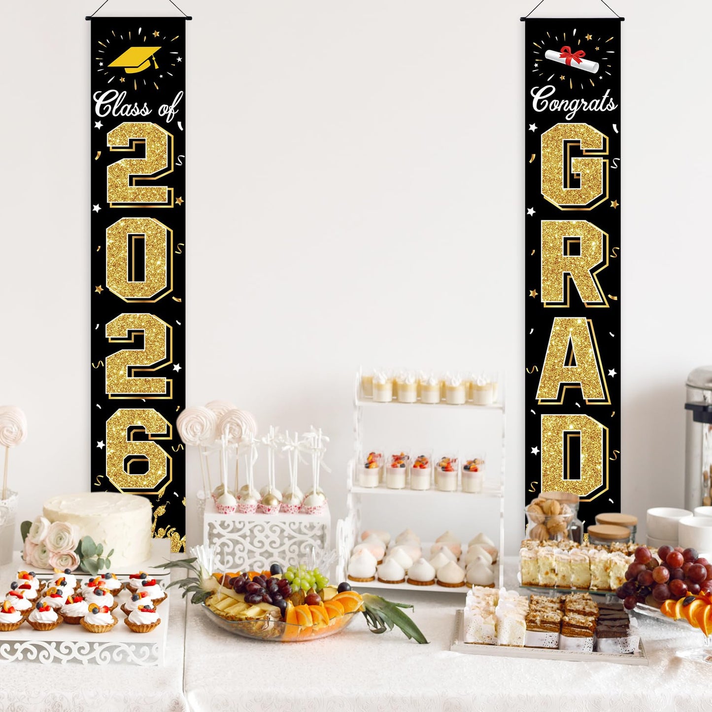 2026 Graduation Decorations, Graduation Banner Class of 2026, Hanging Congratulations/Congrats Grad