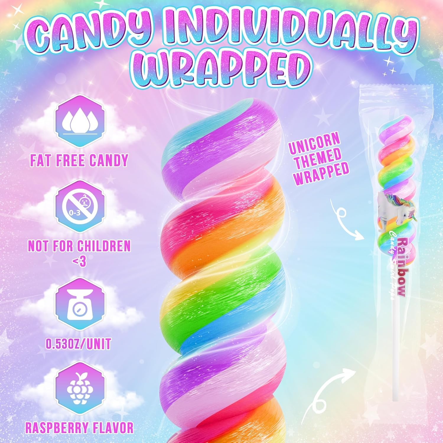 Unicorn Lollipops Individually Wrapped 20pk – Unicorn Party Favors