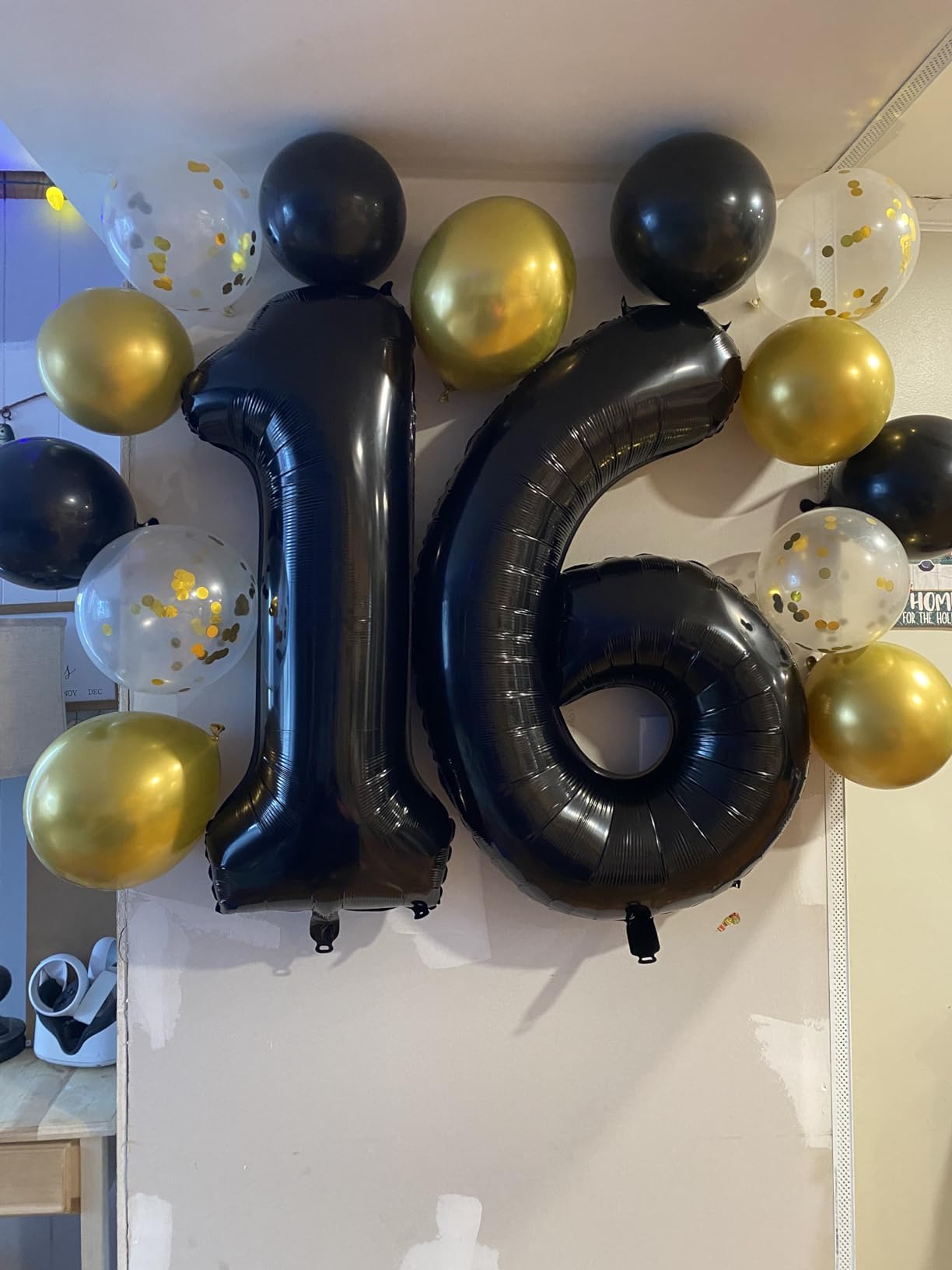 Number Balloons 40 Inch Black 1 Balloon for Birthday Men Party Decorations