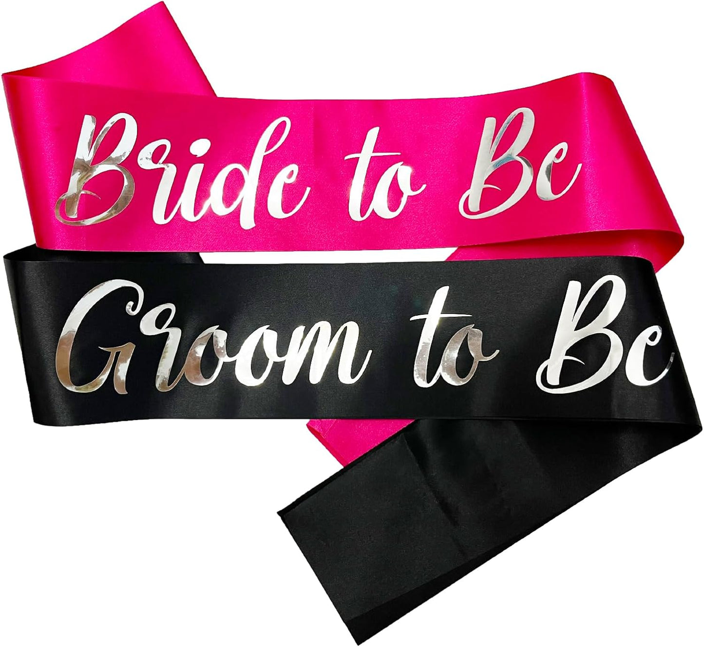 Bride to Be Sash and Groom to Be Sash, Bachelorette Party Supplies Engagement Party Favors, Bridal Shower Sashes Bachelor Decorations Hot Pink