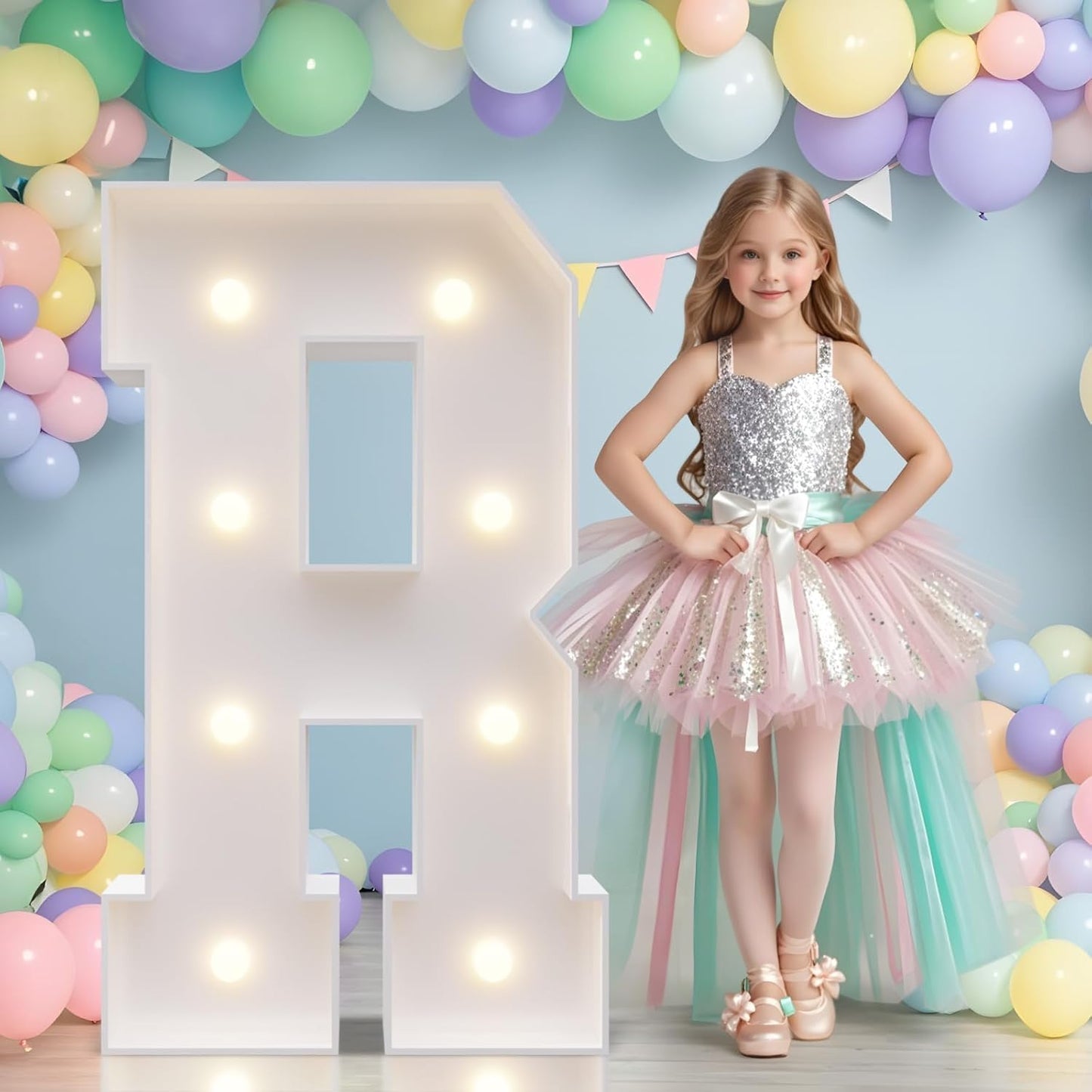 JoyMuse Marquee Letters 3 Feet Tall, Light Up Letters 3FT with Lights, Large Letters for Party, Letter R Light Up Letters for Baby Shower Wedding Proposal Graduation Birthday Decorations