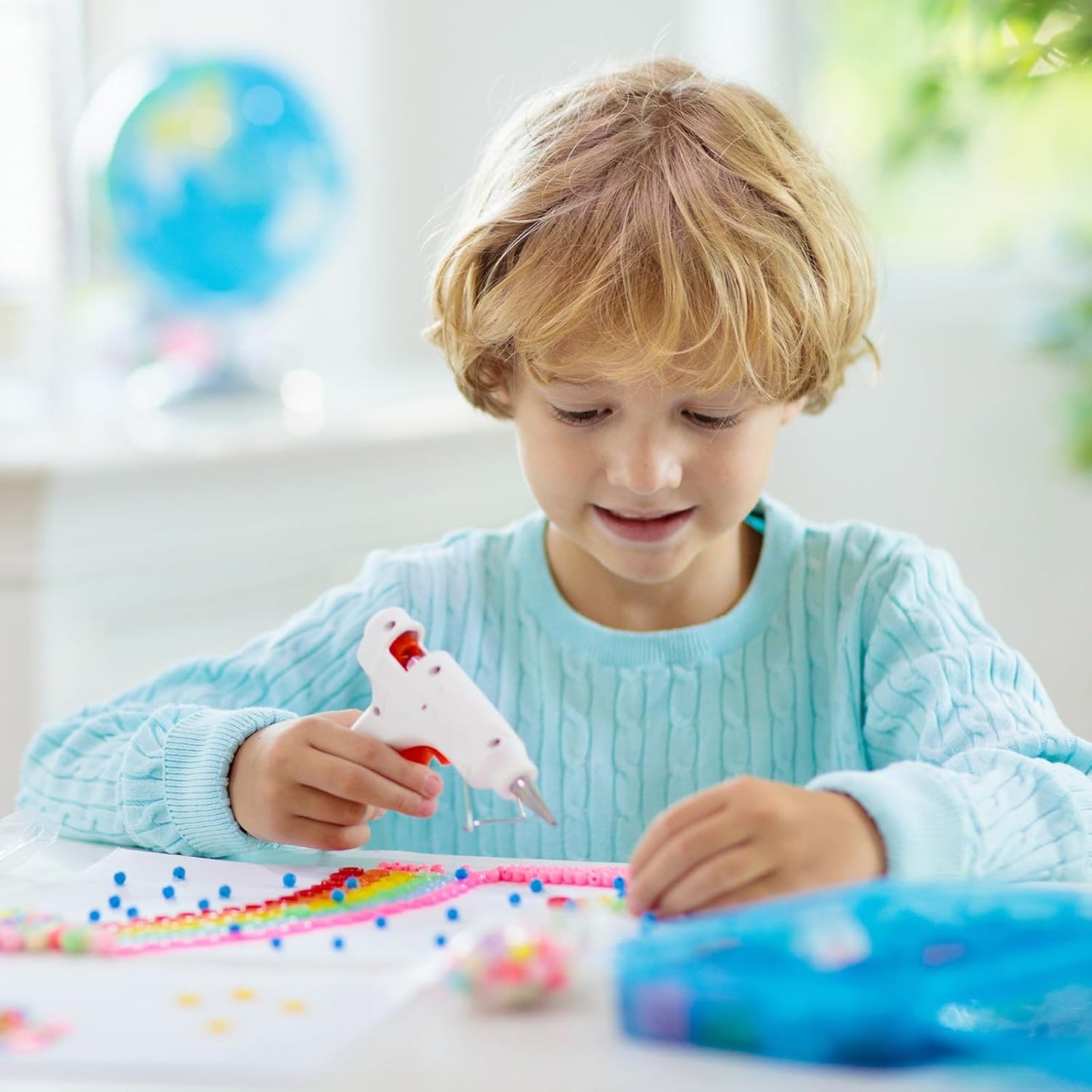 uxcell 20pcs Hot Glue Sticks for Glue Gun 11mm/0.43-inch x 6-inch Mini Hot Melt Adhesive Glue Stick Glitter Green