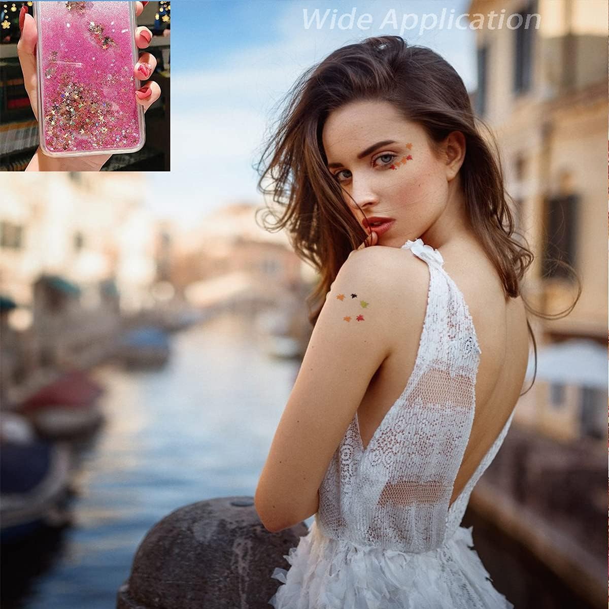 Maple Leaf Shape Glitter Fall Nail Art Sequins,3D Metallic Red God Orange Yellow Mixed Design Confetti Maple Spangles for Women DIY Manicure Kit Decorations Salon Accessories 2 Bags