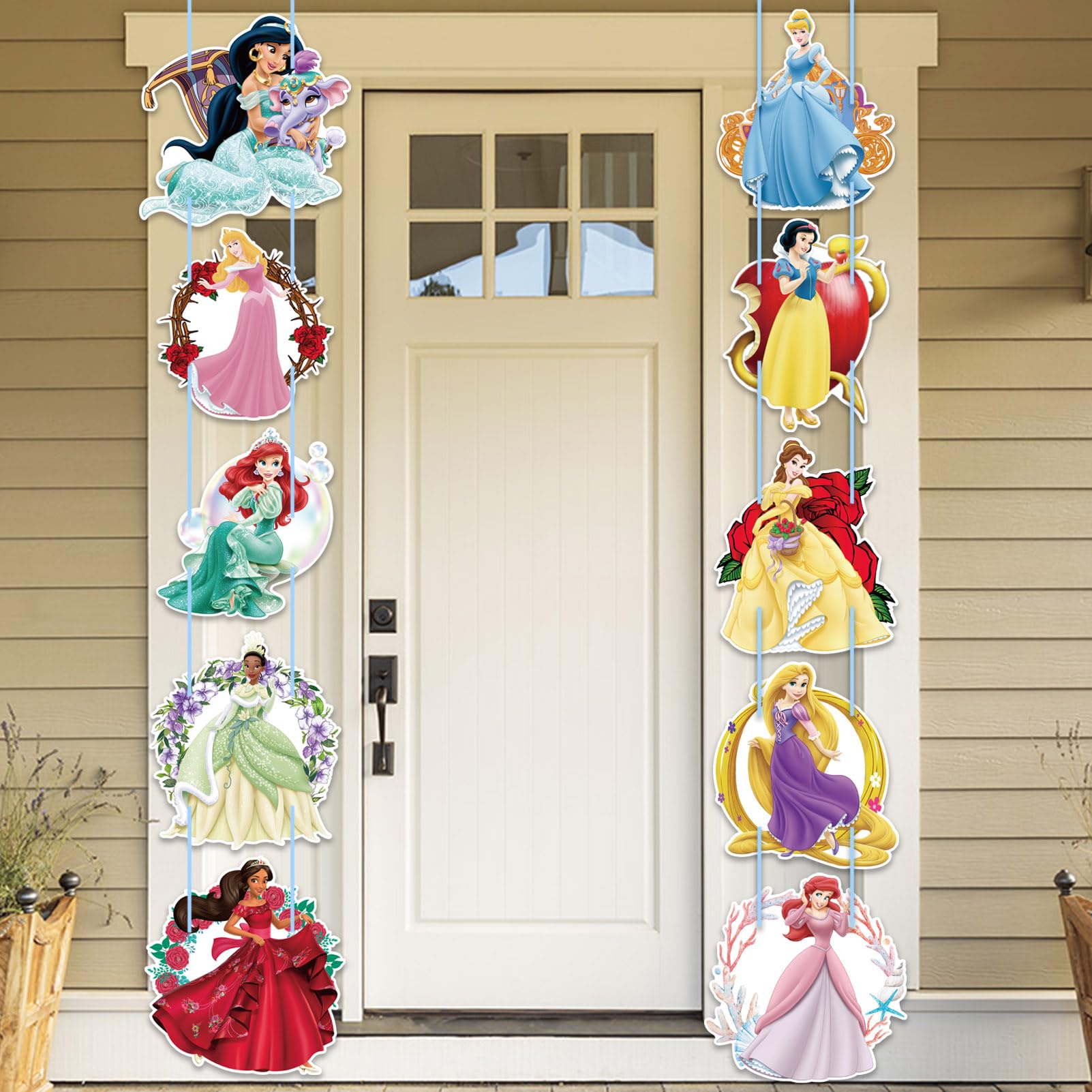 10 PCS Princess Porch Sign Birthday Party Supplies Decorations