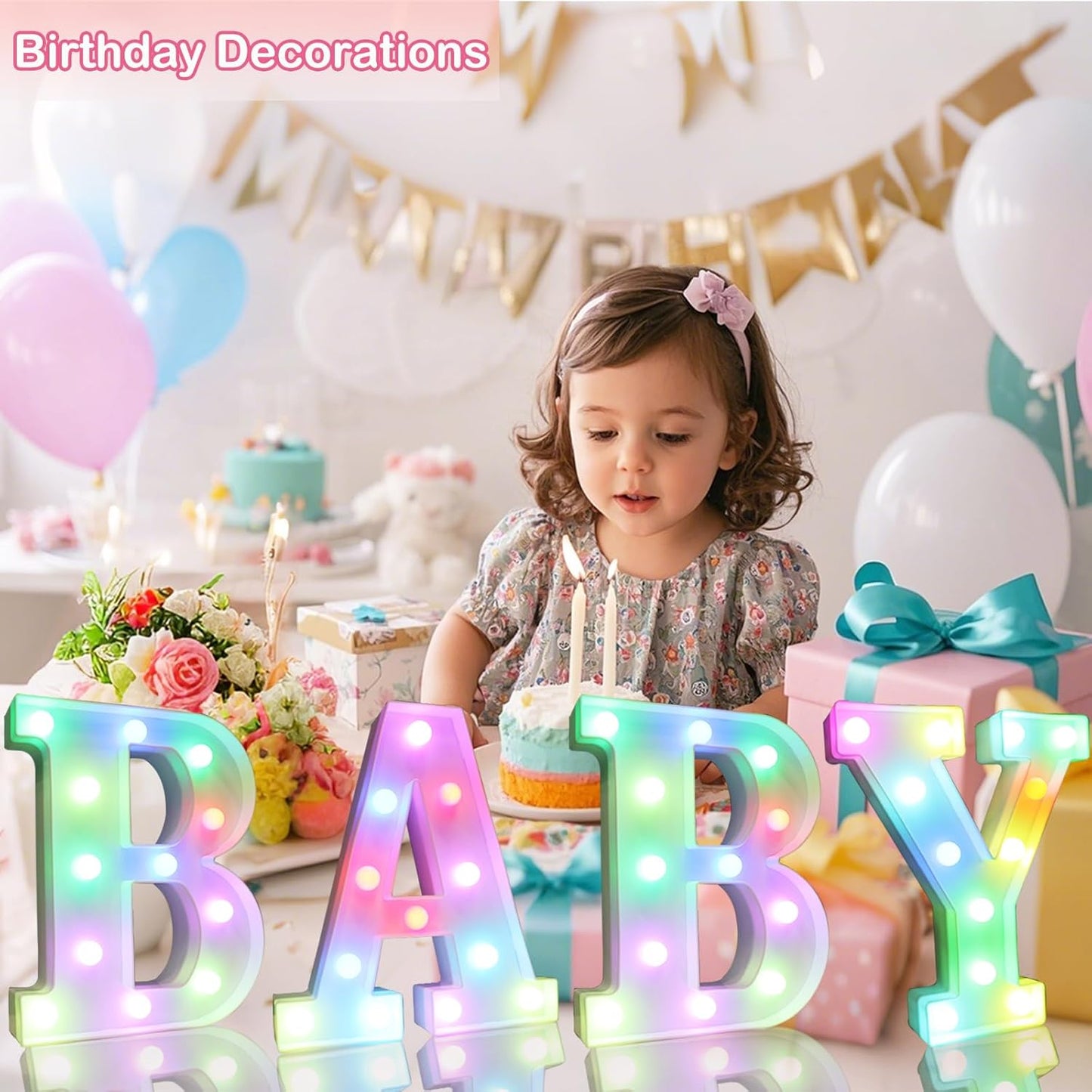 Light Up Colorful LED Marquee Letter lights, 18 Colors Changing Alphabet Letters Sign with Remote Timer for Night Light Girls Bedroom Wedding Birthday Party Lamp Christmas Home Bar Decor- Colorful O