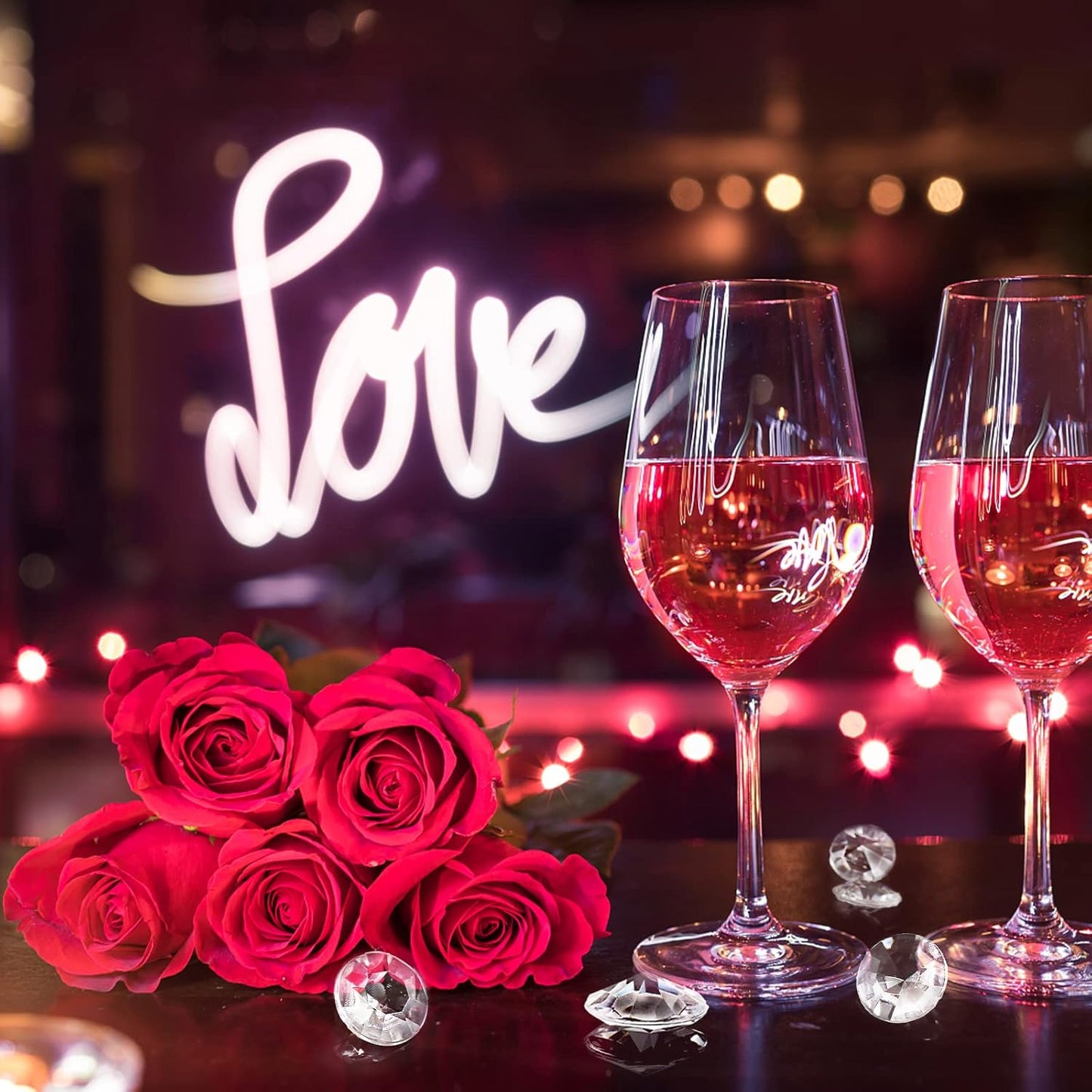 1000pcs Platic Acrylic Gems Fake Acrylic Diamonds Vase filler Beads Faux Diamond Crystals Jewels For Makeup brushes holder Table Scatter Confetti Party Arts Crafts Birthday Wedding Decor