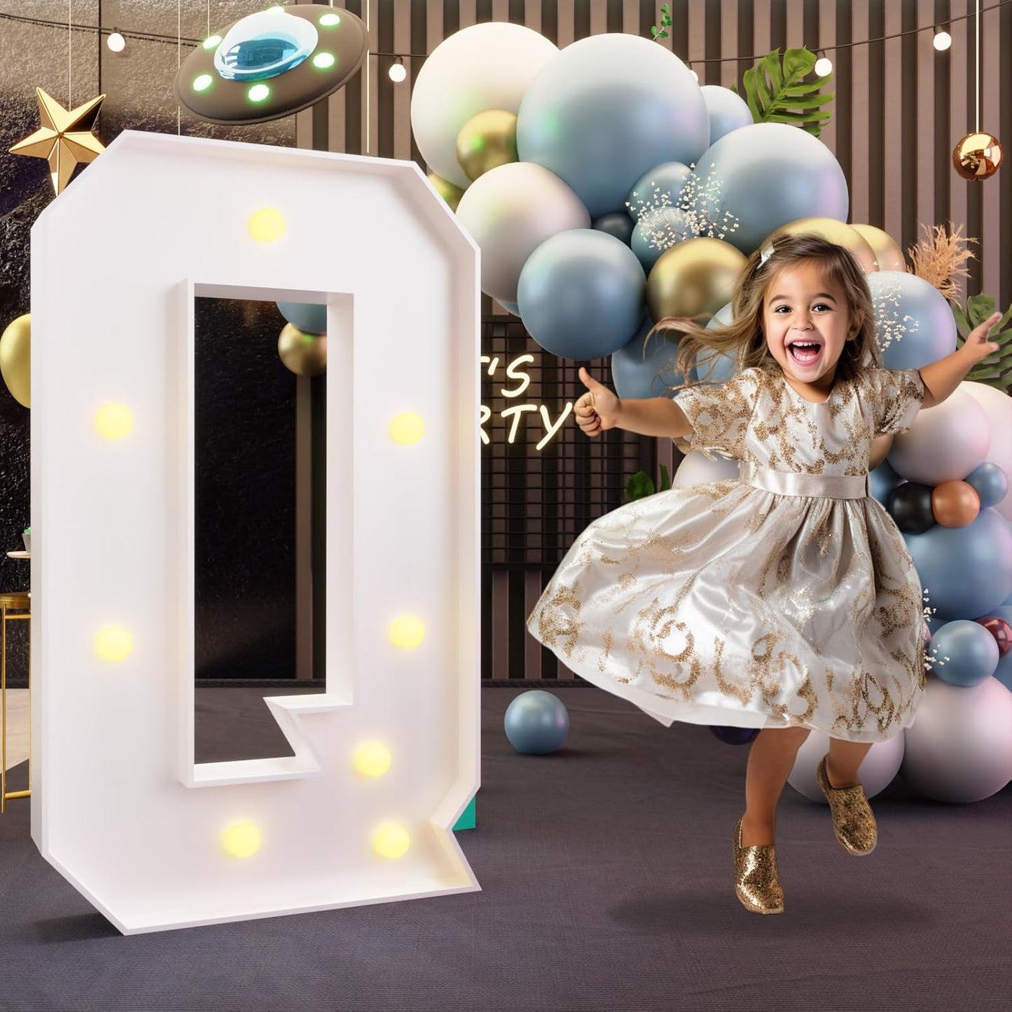 imprsv Marquee Light Up Letters, 3FT Marquee Letters for Birthday Baby Shower Wedding Decorations Light Up Letters for Engagement Party Decor, Large Marquee Letters for Party Decorations, Letter Q