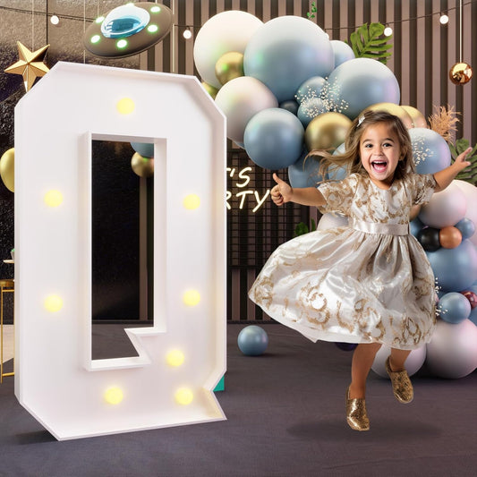 imprsv Marquee Light Up Letters, 3FT Marquee Letters for Birthday Baby Shower Wedding Decorations Light Up Letters for Engagement Party Decor, Large Marquee Letters for Party Decorations, Letter Q