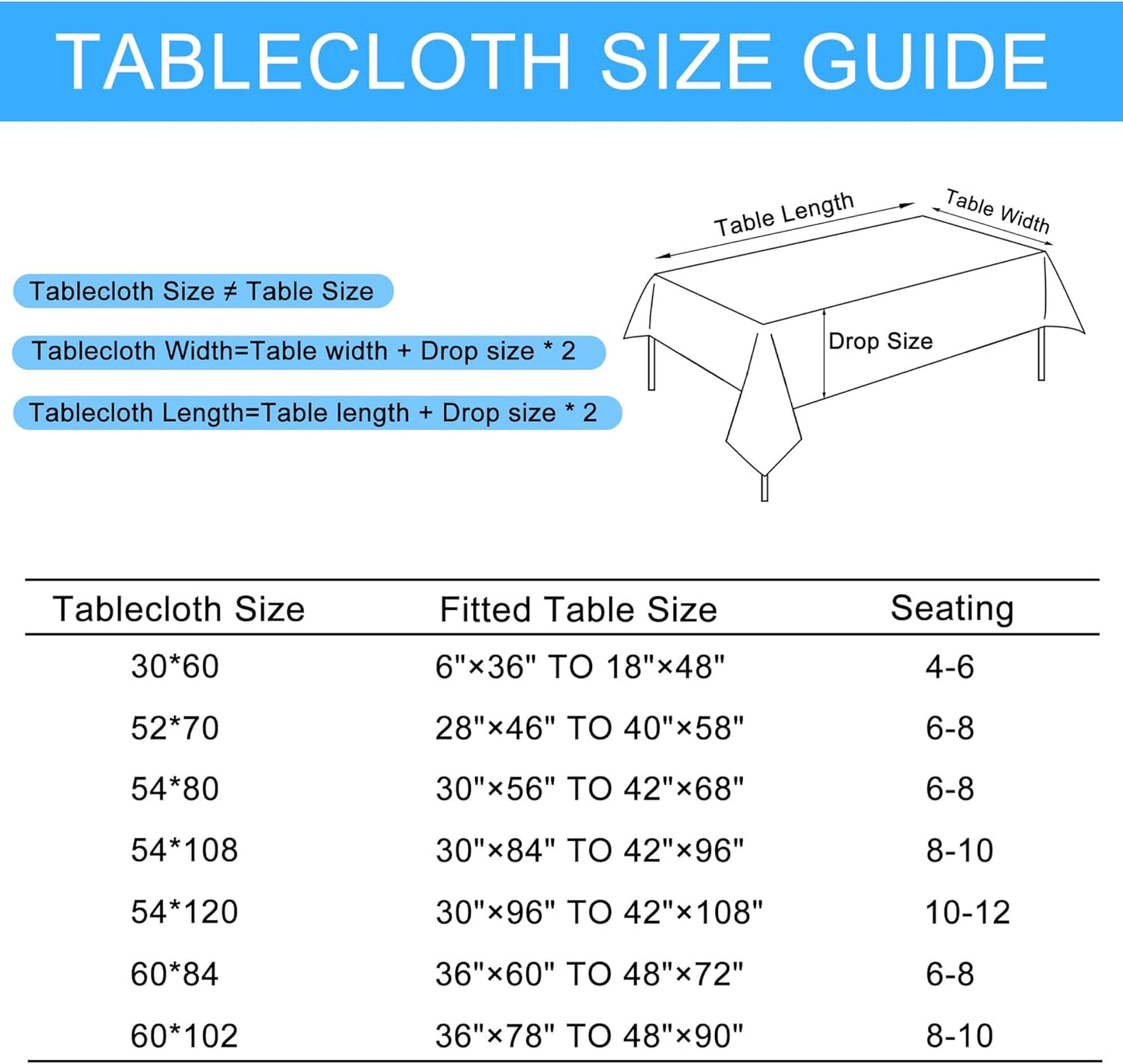 Hiasan 2 Pack Faux Linen Rectangle Tablecloth - Wrinkle and Stain Resistant Washable Table Cloth for Kitchen Dining Room Holiday Table Cover for Party Dinner, Grey, 52 x 70 Inch