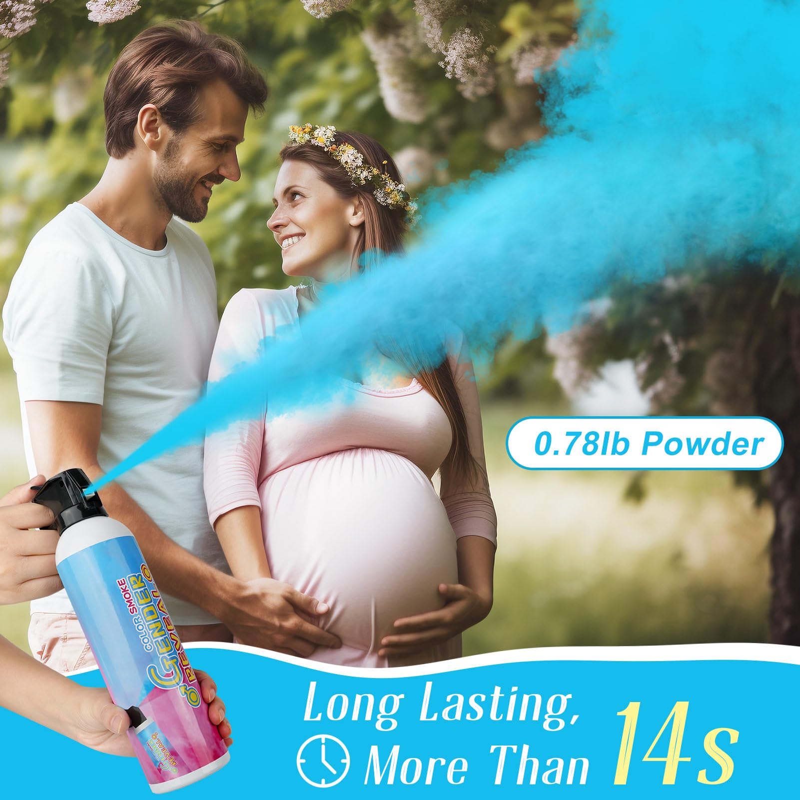 Merear Large Gender Reveal Fire Extinguisher 2 Packs, Gender Reveal Ideas, Baby Boy Reveal Party