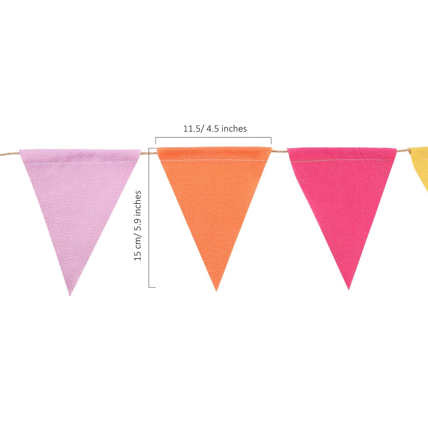 HESTYA 42 Pieces Colorful Pennant Banner Flag Multicolor Bunting String Triangle Banner Pennants