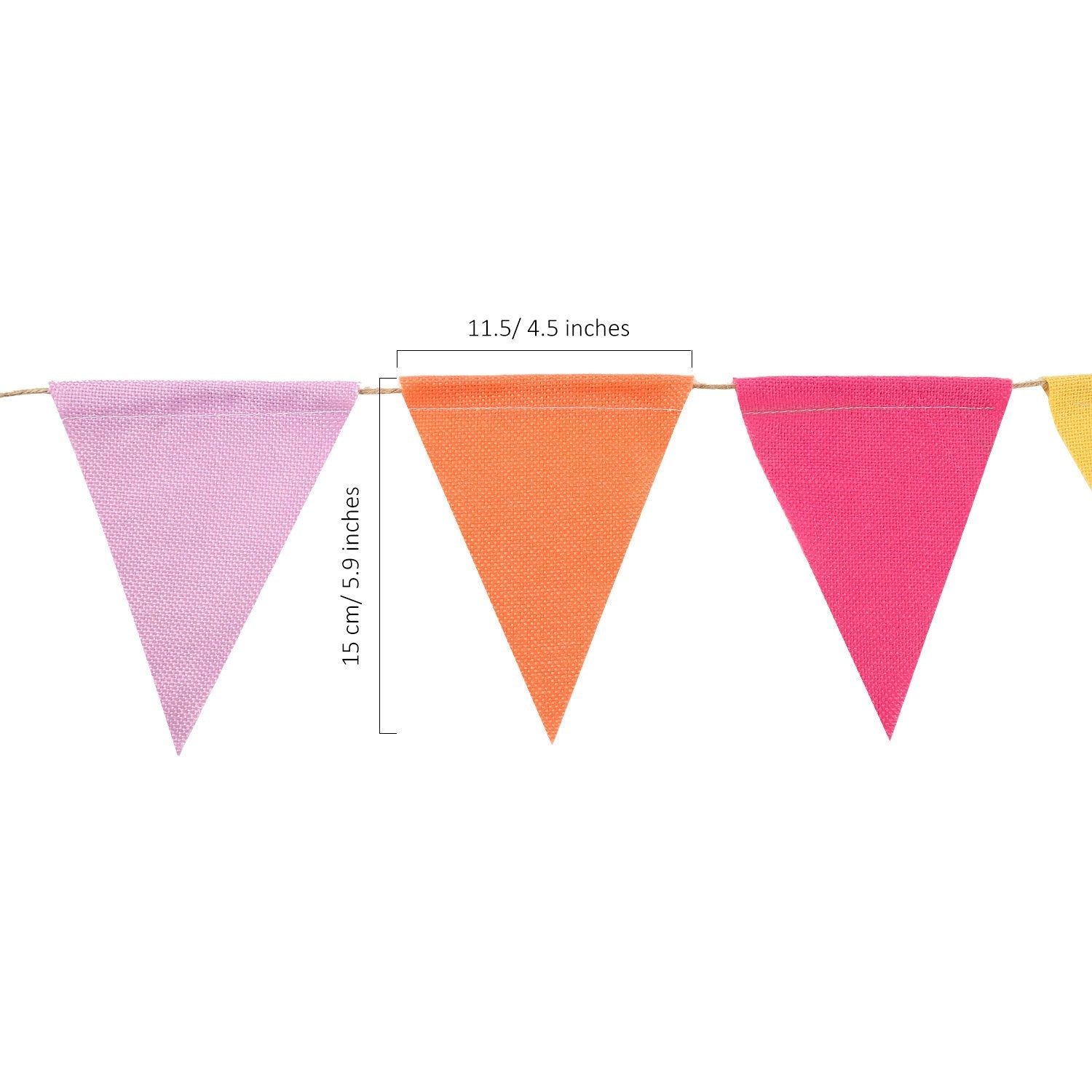 HESTYA 42 Pieces Colorful Pennant Banner Flag Multicolor Bunting String Triangle Banner Pennants