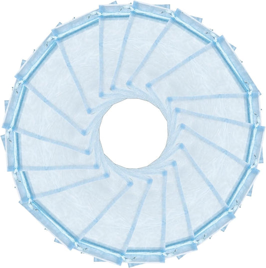 Wudygirl 100PCS Sheer Organza Bags - 5x7 Inch Drawstring Jewelry & Candy Favor Bags for Wedding Party (Sky Blue)