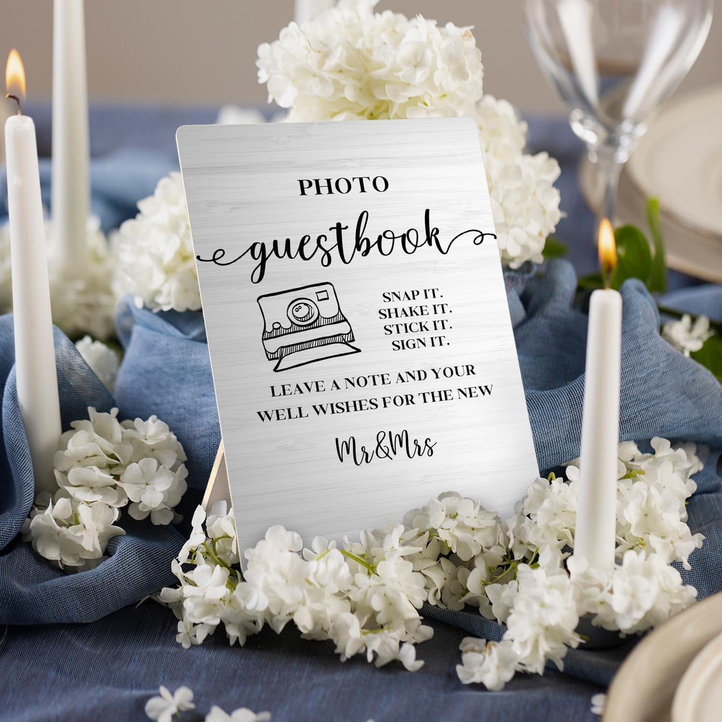 Photo Guest Book Sign Wooden Stand 5x7 Inch,Wedding Guest Book Sign,Guest Book Wedding Party Decor,Wedding Gifts For Mr And Mrs,Wedding Guest Book Desk Decor