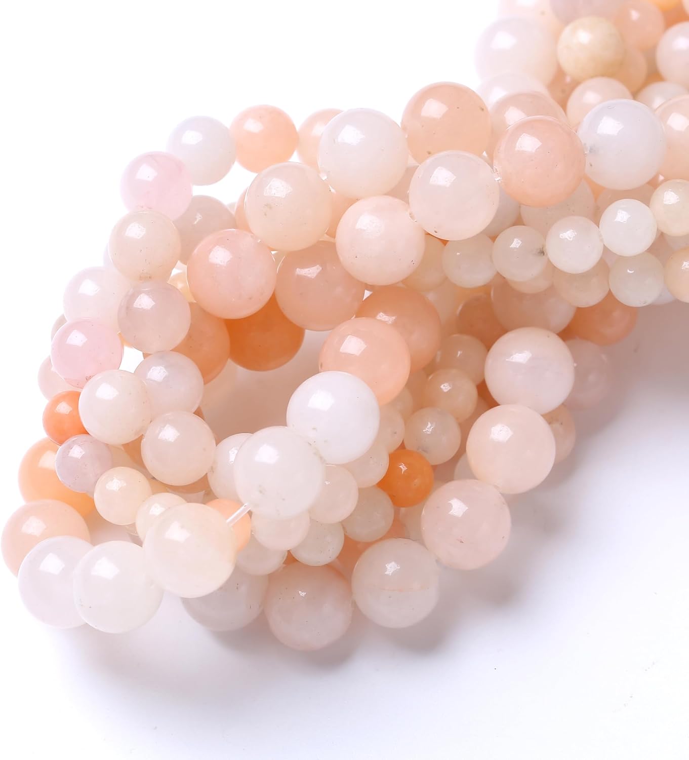 Streamer Powder Stone Beads for Jewelry Making DIY Craft Gemstone Beads Kit (6mm, 60pcs) Cosmic Crystal Pebbles for Bracelets, Necklaces, Home Decor