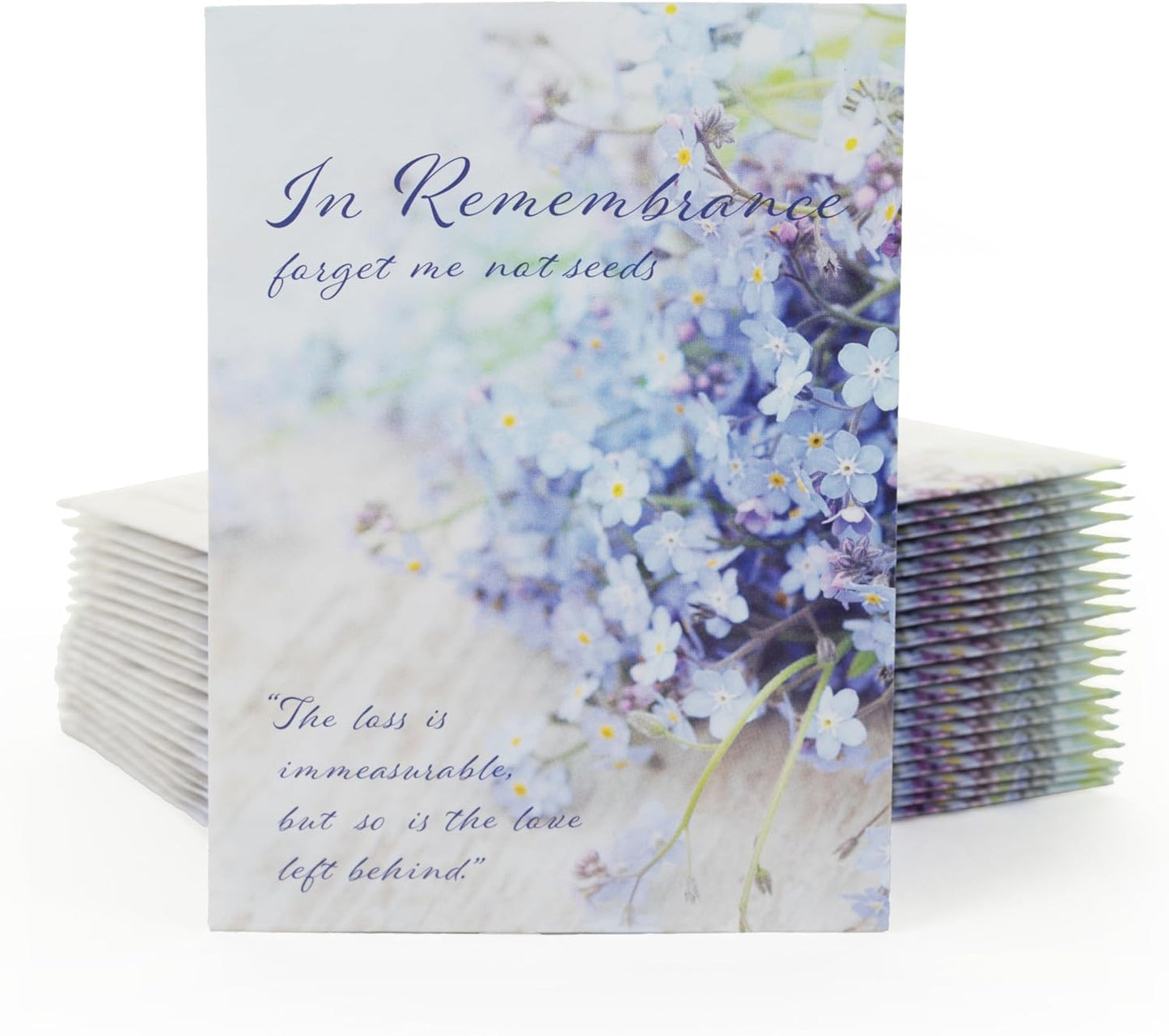 Bentley Seed Co. | in Remembrance Love Left Behind Non-GMO, Non-Coated Forget Me Not | Gardening Gifts | Flower Seeds for Planting | Growing Plants in Memory | Pack of 25
