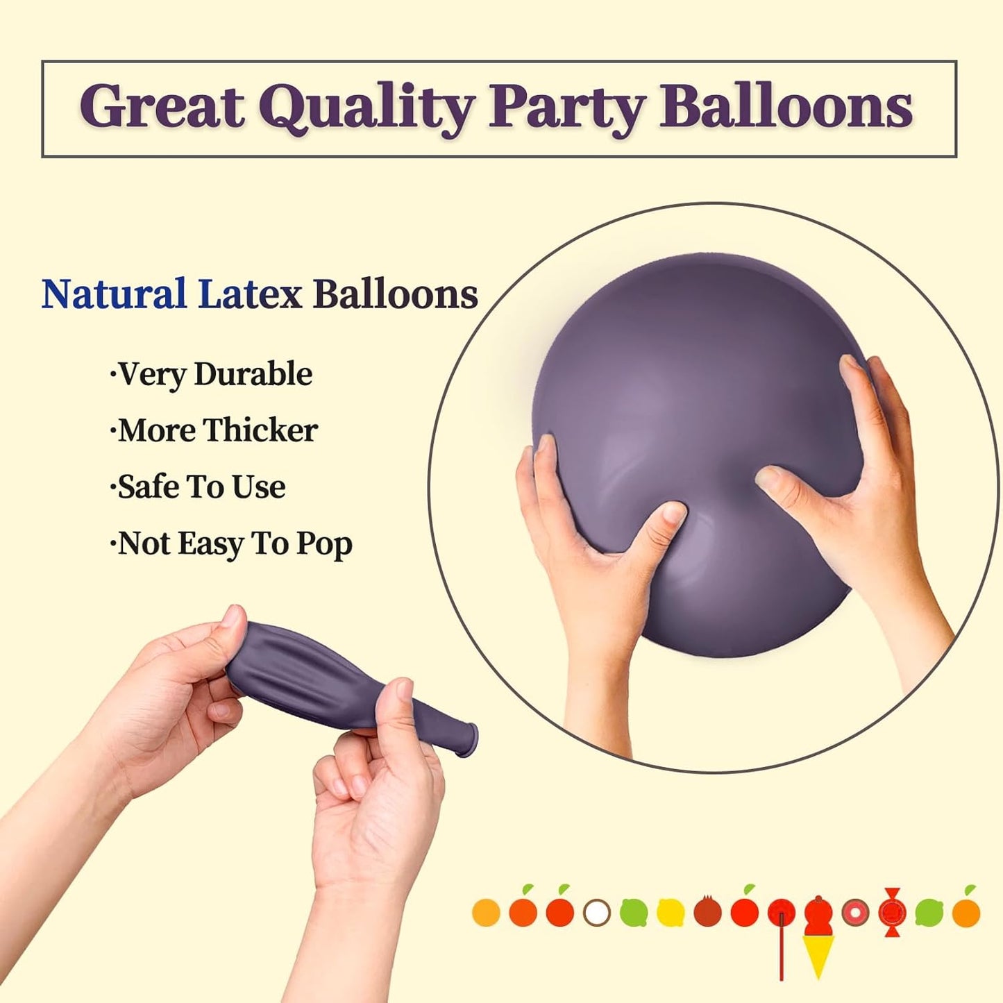 110pcs Dusty Purple Balloon 12 Inch, Dusty Purple Latex Balloons for Birthday Party Baby Shower Wedding(with 2 Ribbons).