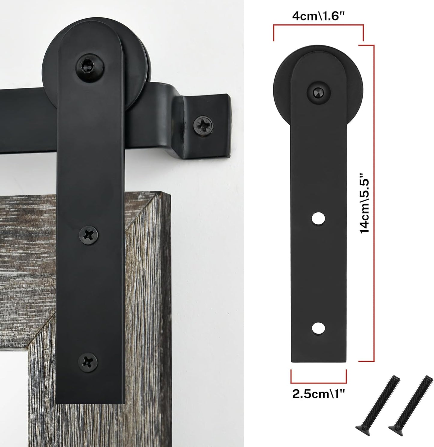 COGOOD Farmhouse Barn Door Mirror - 21" x 30" Rustic Wood Framed Wall Mirror for Bathroom, Living Room, Entryway Wall Decor (Speckled White)