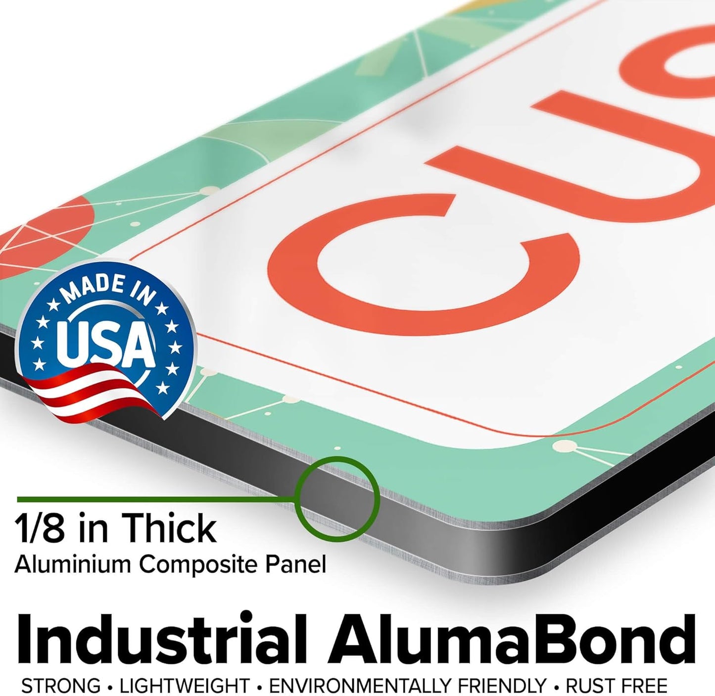 Custom Sign, Custom Street Sign, 11 Font Colors, 13 Font Styles, 4 Hole Options, 22 Sizes, 6x24 Inches, Rust Free DiBound, Fade Resistant, Made in USA by My Sign Center (Mid-Century Modern 2)