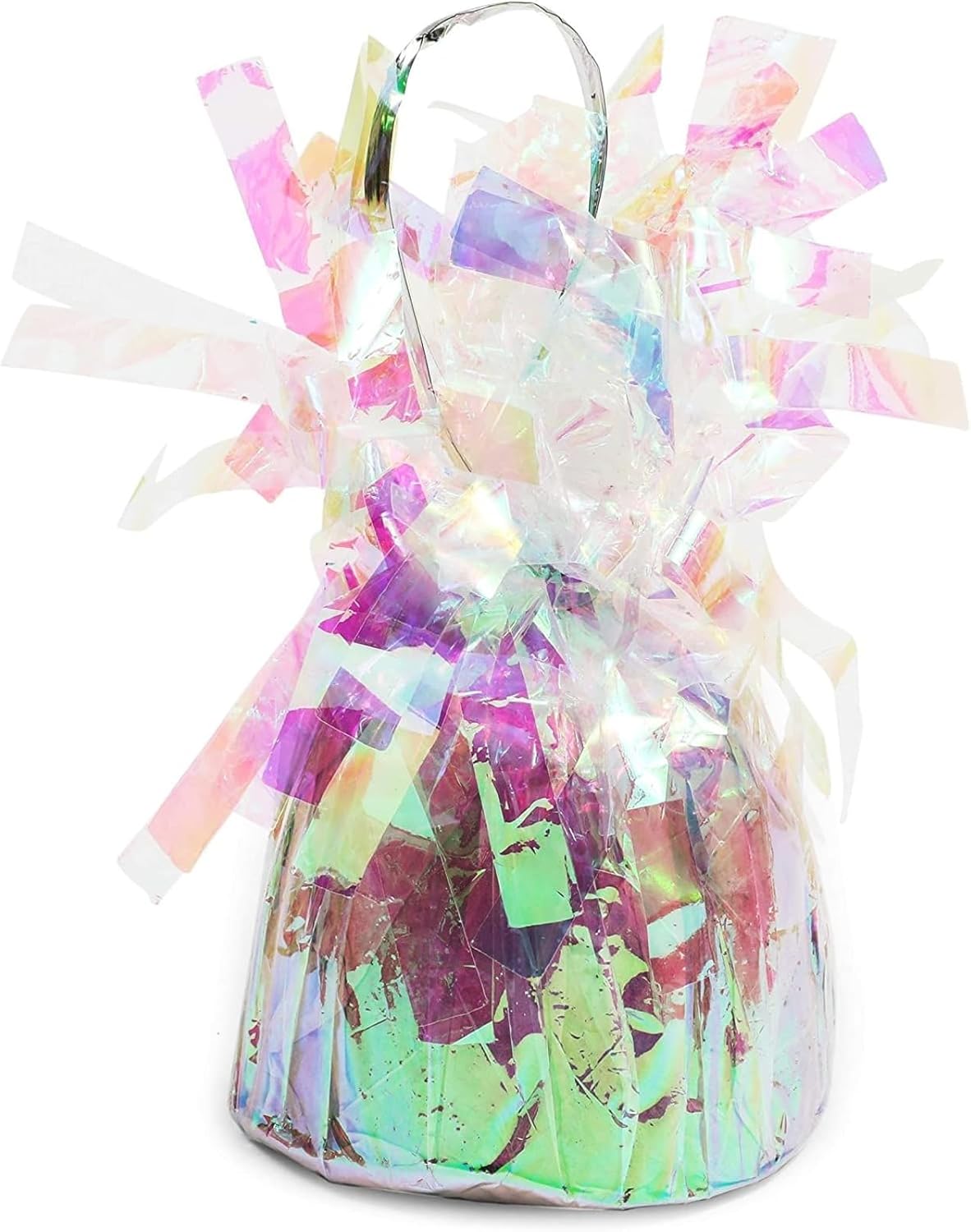 BLUE PANDA Holographic Balloon Weights - 6 oz, 4.5 in, 15 Pack - Iridescent Balloon Table Centerpiece & Anchor Weights for Party Decor