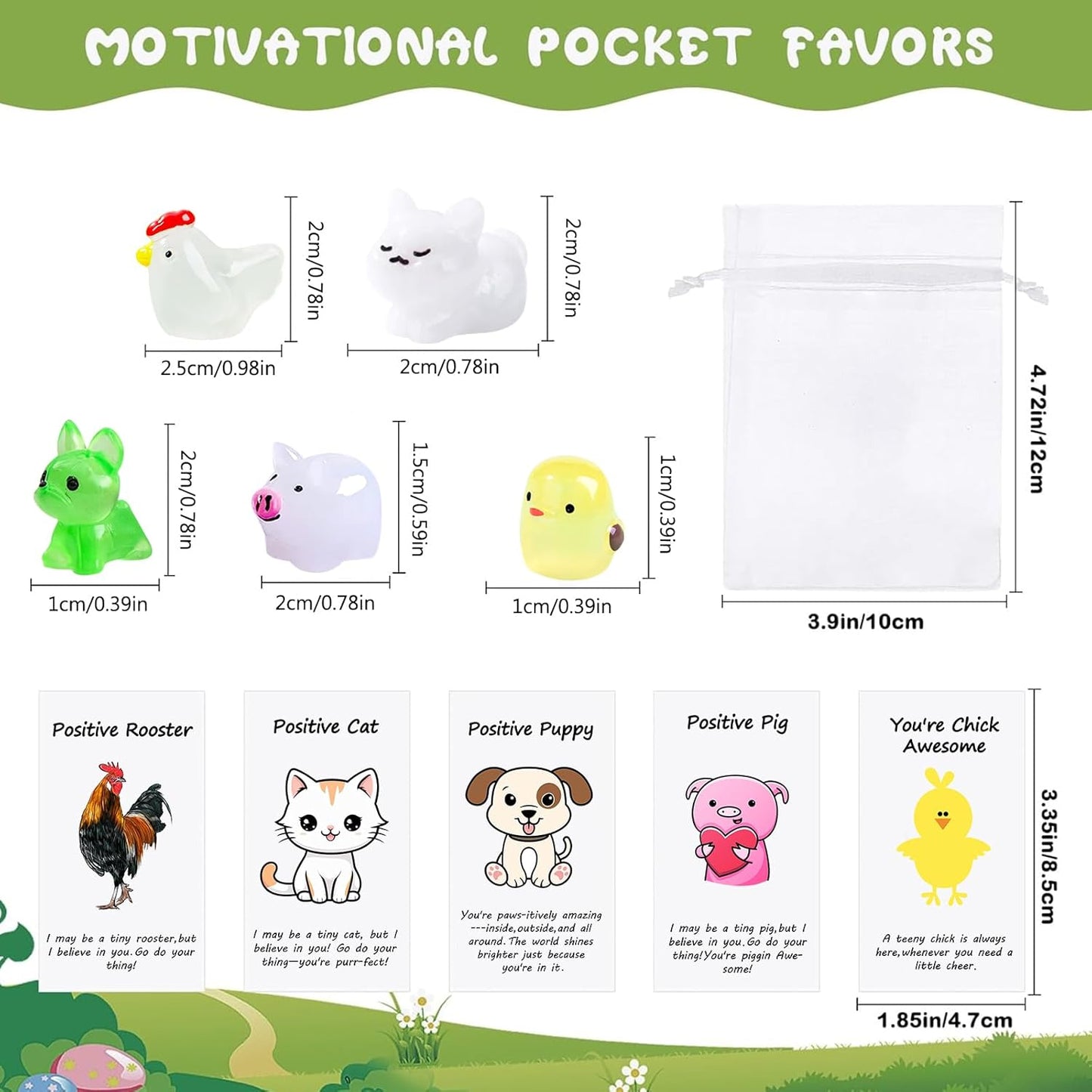 20 Set Employee Appreciation Gifts Bulk for Thank You Staff Back to School Student Teacher Office Coworker Nurse Pocket Gift Favors Animal Pun Inspirational Note Cards Pigs Dogs Cats Hens Favors