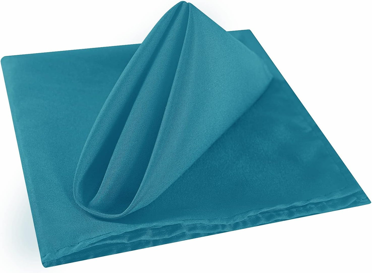 Cloth Napkins 17x17 inch Washable Polyester Dinner Napkins Soft Table Napkins for Wedding Party Dining Banquet(Caribbean Blue,25PCS)