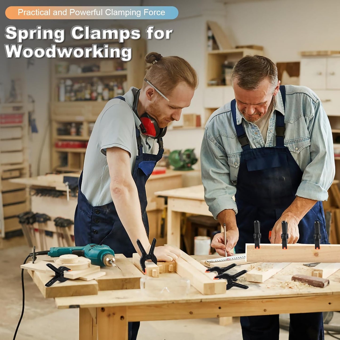 10 Pcs Spring Clamps, PureGuard 4.5 Inch Large Plastic Spring Clips Clamps Heavy Duty Woodworking Clamps for Crafts Balloon Arch Photography Backdrop Stand Pool Cover Clips