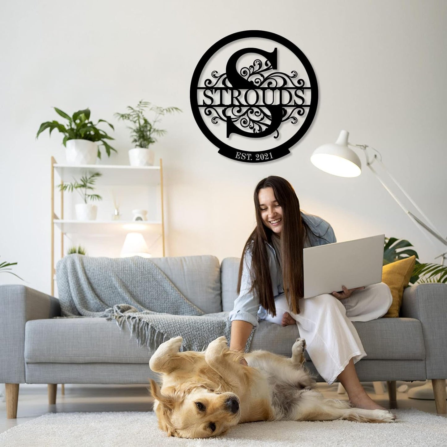 Personalized Metal Signs |Custom Monogram Name Sign | Wedding Gifts for Couples 2025 | Outdoor Wall Art for Family Name | Anniversary Wedding Gifts for Women, Wife, Parents, couple