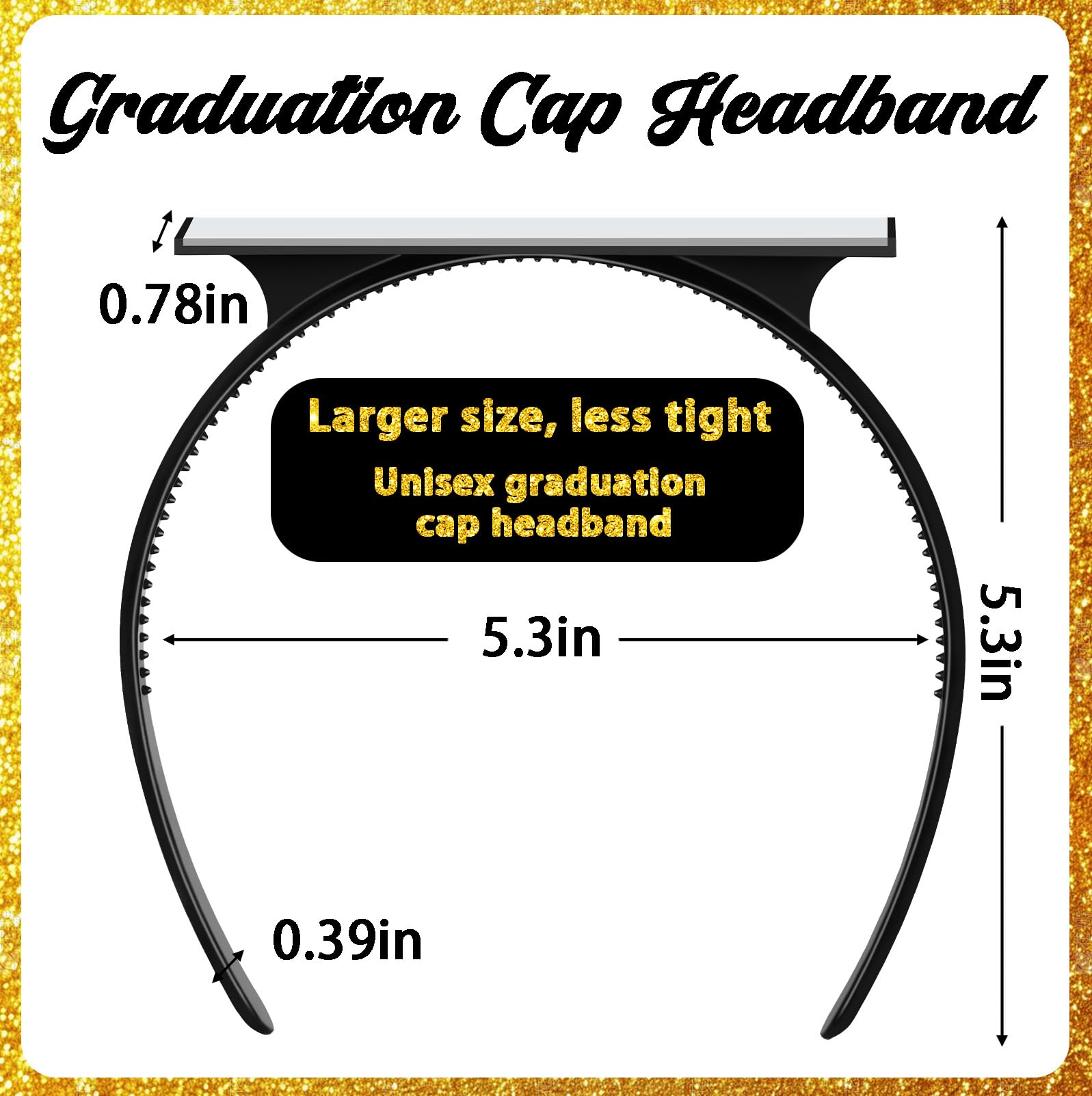 Sofeavo Graduation Cap Headband Insert - Secure Grad Cap Headband for Graduates, Women & Students