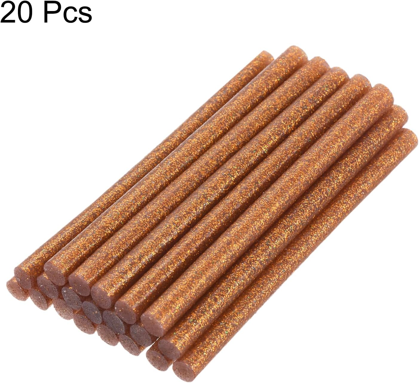 uxcell 20pcs Hot Glue Sticks for Glue Gun 11mm/0.43-inch x 8-inch Mini Hot Melt Adhesive Glue Stick Glitter Bronze Gold