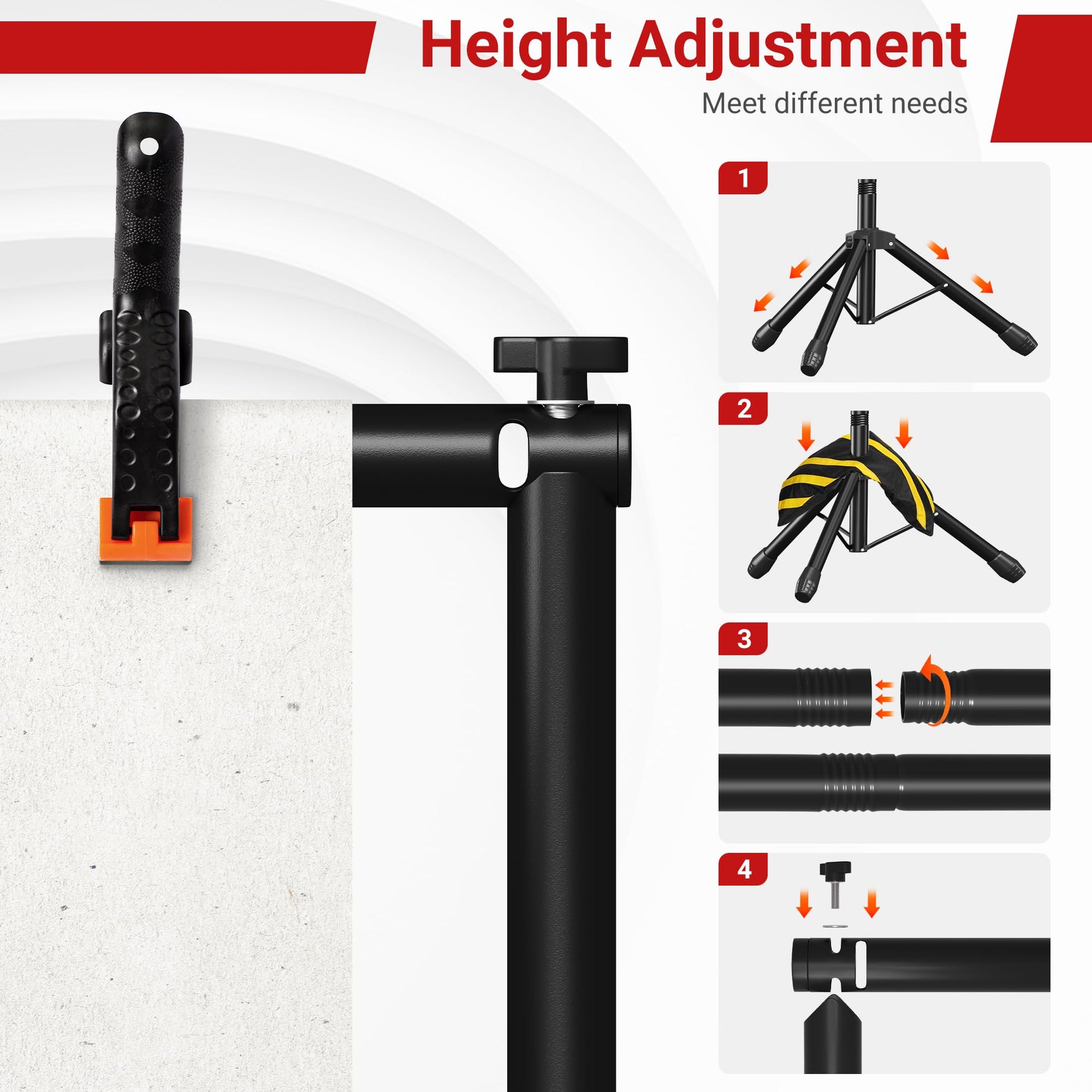 Backdrop Stand, Adjustable 10x7.5 FT Background Stand Backdrop for Parties, Photo Video Studio