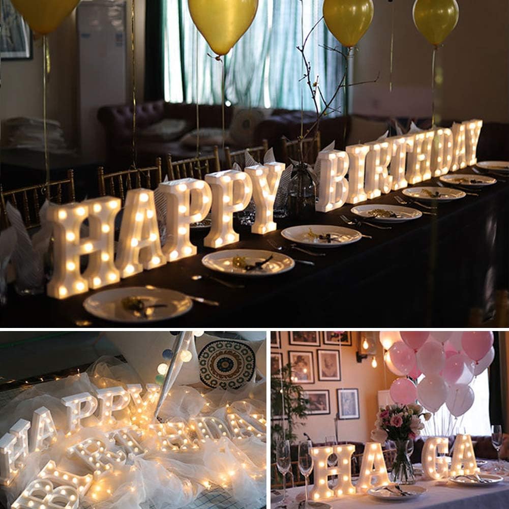 MUMUXI Marquee Light Up Letters | Large Light Up Numbers | Battery Powered and Bright with Every Letter of The Alphabet | for Wedding, Birthday, Party, Celebration, Christmas or Home Decoration (6)