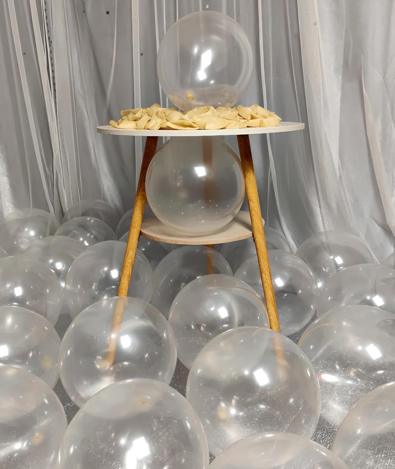 300 Pack Clear Balloons 12 Inch Latex Clear Latex Party Balloon Bulk for Various Party Events Decorations