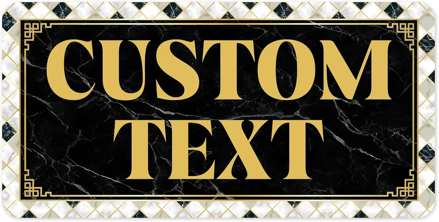 Custom Sign, Custom Street Sign, 11 Font Colors, 13 Font Styles, 4 Hole Options, 22 Sizes, 9x18 Inches, Rust Free DiBound, Fade Resistant, Made in USA by My Sign Center (Marble Tile)