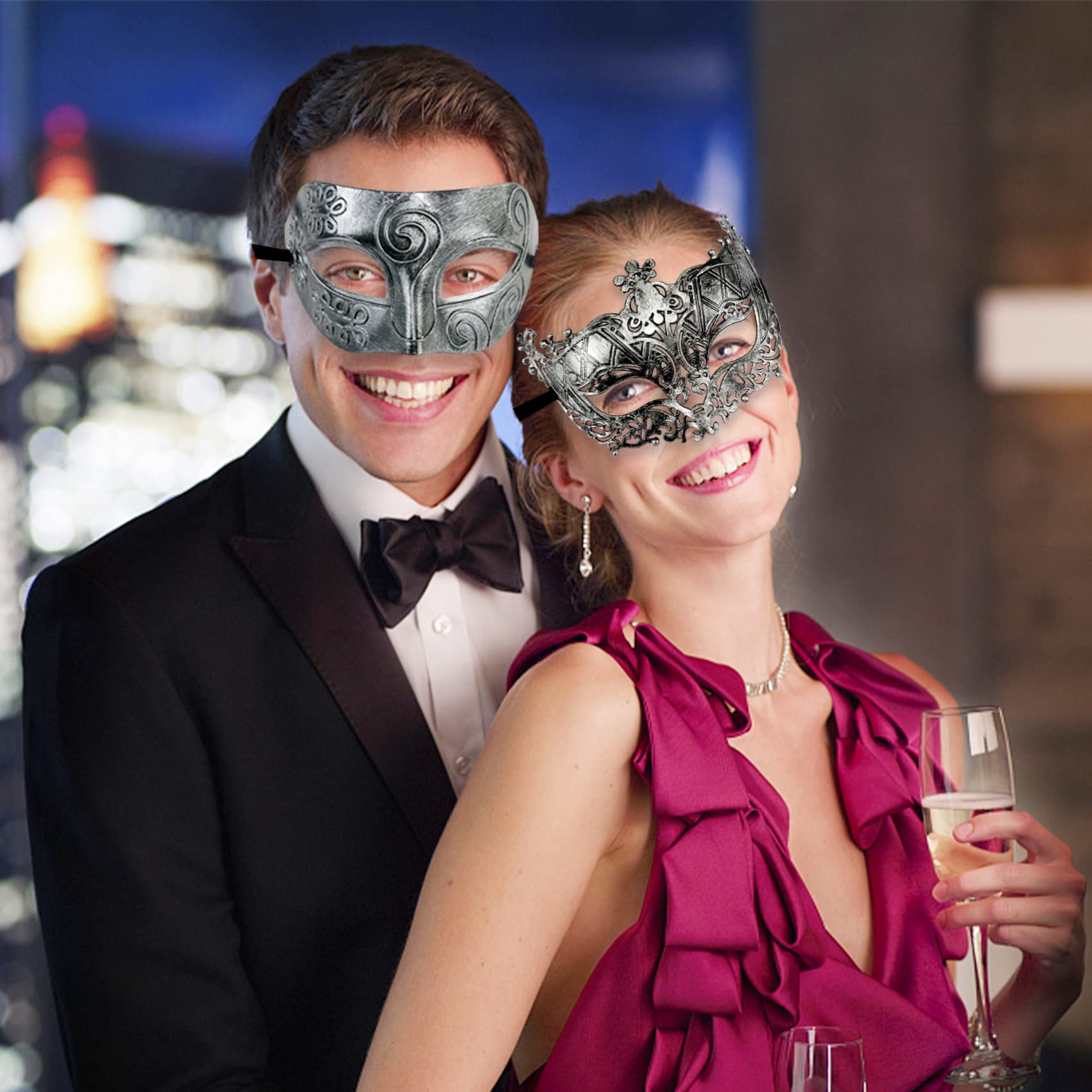 Lusy DM 40 Pieces Masquerade Mask Vintage Antique Mask Venetian Party Masks for Men Women Cosplay
