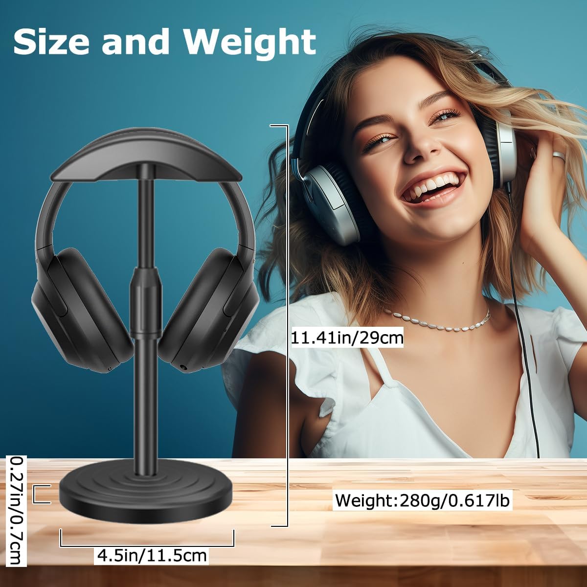 Headphone for Desk Hanger Holder Organizer Keeper Racks Storage Mount Gaming Headset Stand Premium Functional Craftmanship Headset Stand (Plastic)