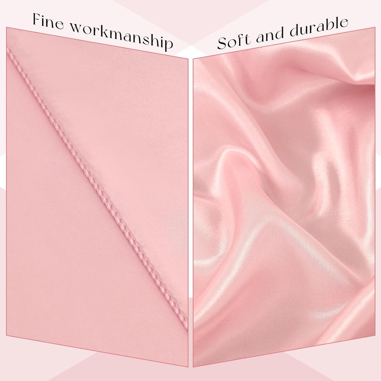 6 Packs Satin Tablecloth 57 x 108 Inch Rose Gold Rectangular Table Cloth Silk Tablecloth Smooth Fabric Overlay Satin Table Cover Decoration for Wedding Party Banquet Events