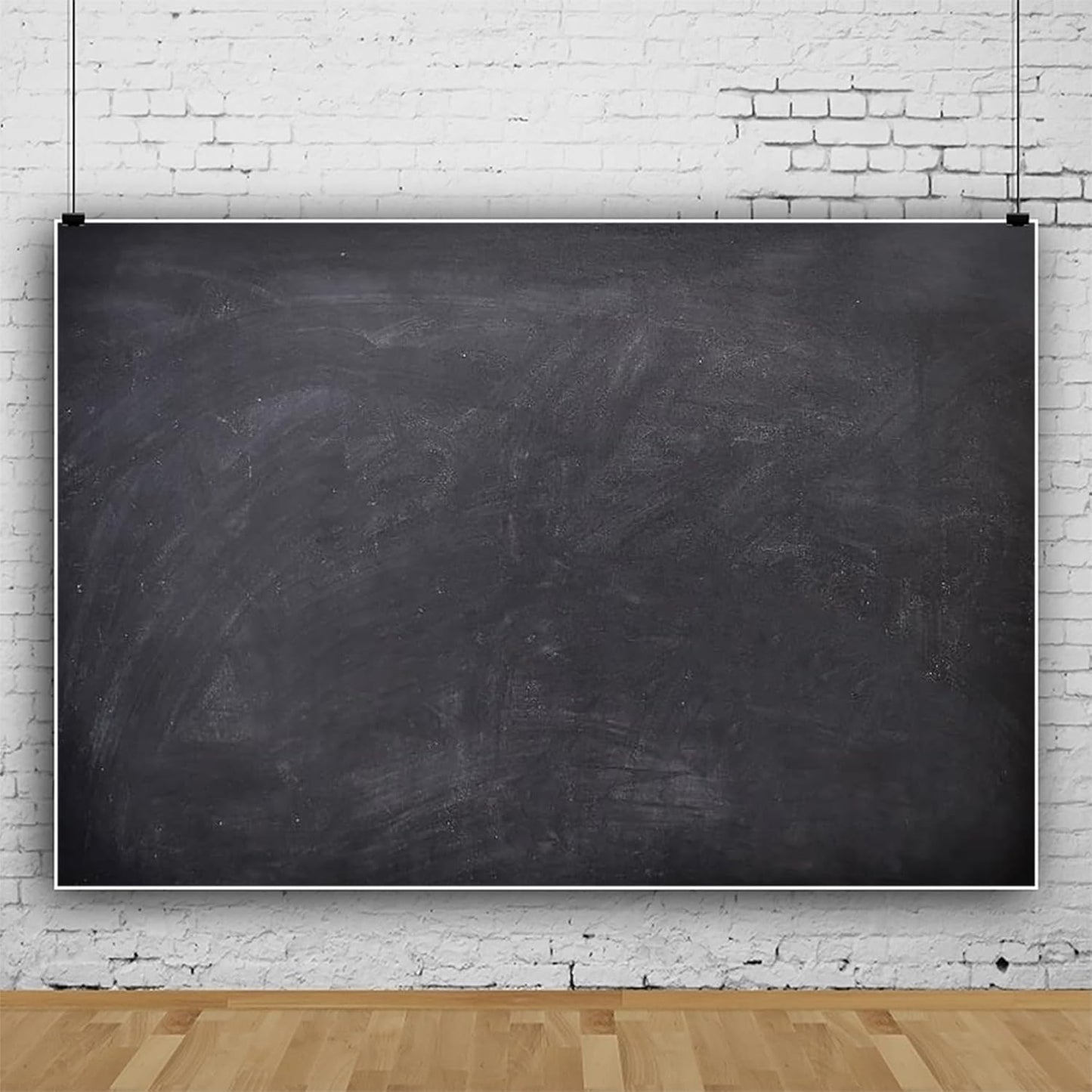 Renaiss 8x6ft Blank Blackboard Backdrop for Photoshoot Man Woman Portrait DIY Chalkboard Photography Background Back to School Banner School Season Photo Booth Props Wedding Teachers` Day Party Decor