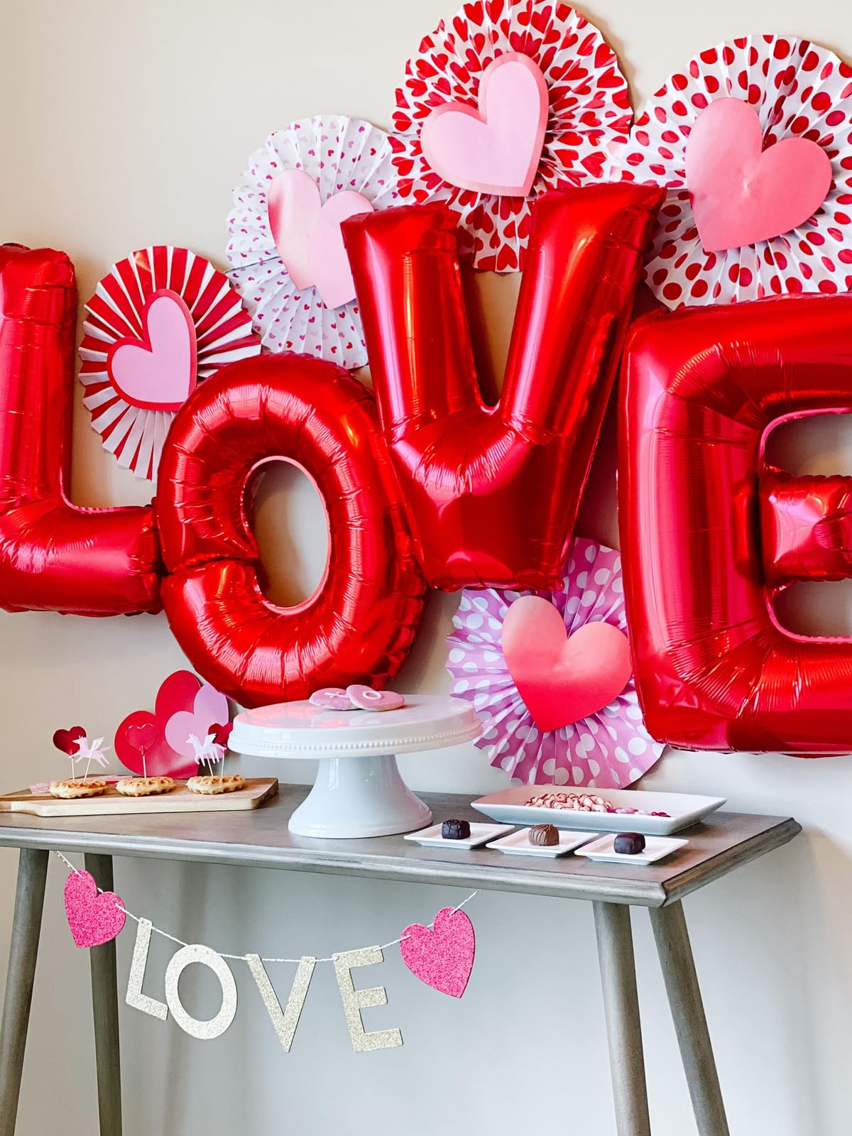 16 Inch 52Pcs Red Letter Balloons Shiny A-Z Foil Balloon Letters