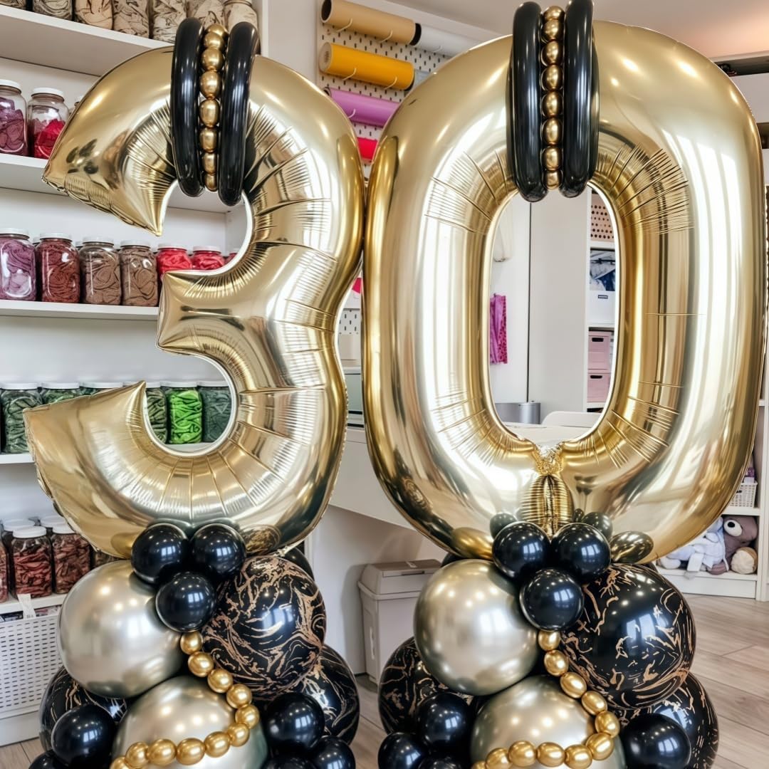 Champagne Gold 6 Balloon,40 Inch Light Gold Number 6 Balloon Big Foil Mylar Helium 6 Balloon for Birthday Party