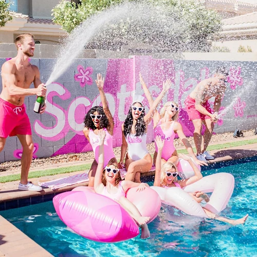 Bachelorette Party Favor Sunglasses 6 Pack,Retro Cat Eye Heart Sunglasses for Women,Bridesmaid Proposal Gifts