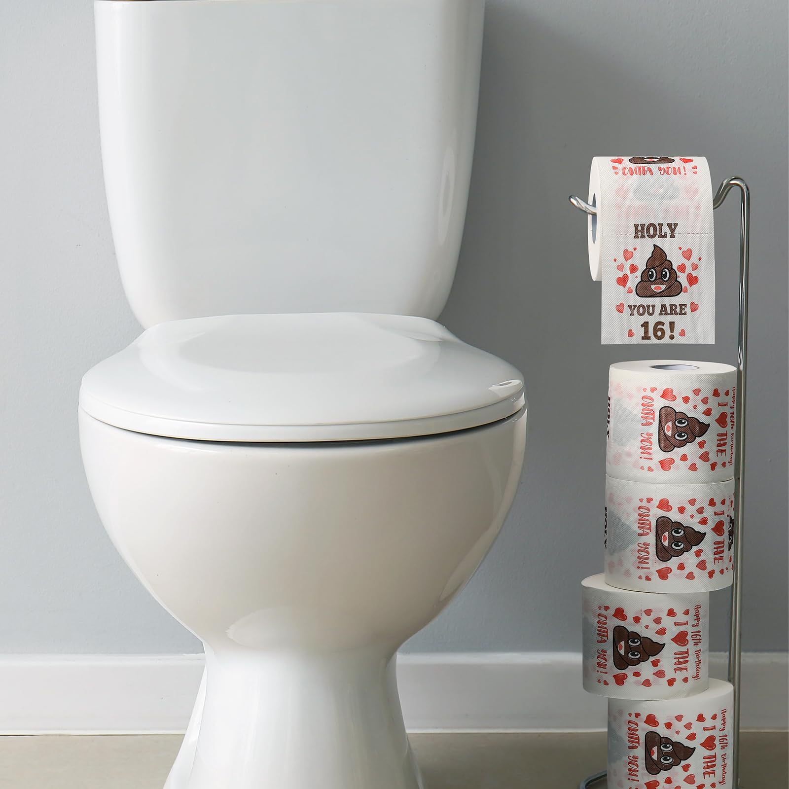 16th Birthday Gifts for Boy or Girl - Happy Prank Toilet Paper - 16th Birthday Decorations, Party