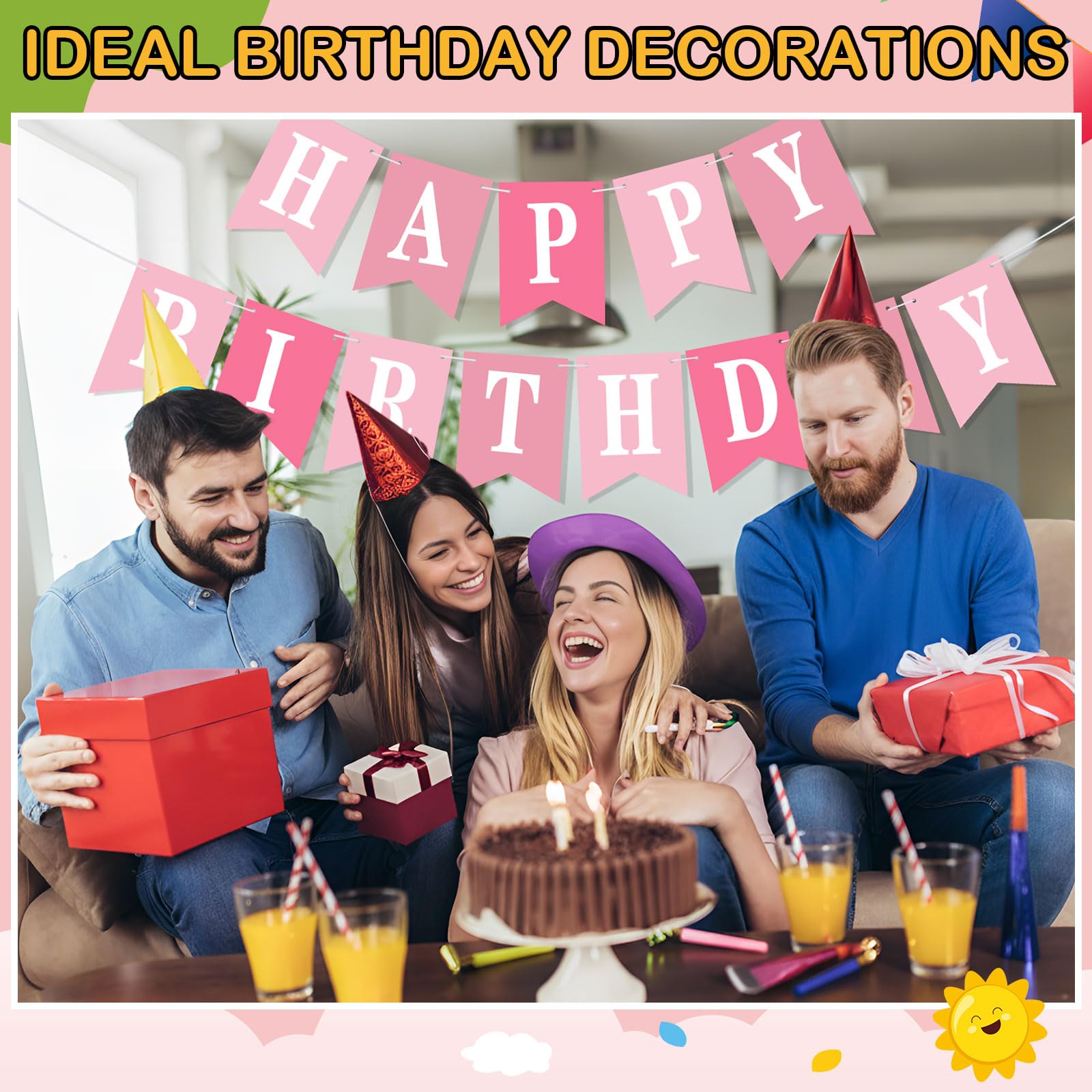 Mooliwe 171 Pcs DIY Custom Banner Kit Make Your Own Customizable Sign for Birthday Wedding Party