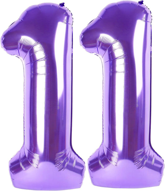 Purple Number 11 Balloon 40 Inch Birthday Decorations, Number 11 Balloon Birthday Party Decorations, Anniversary Decorations Graduations Party Supplies