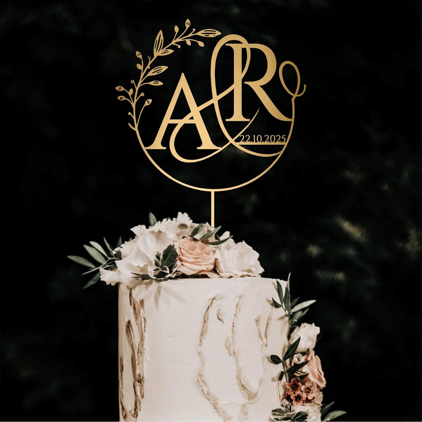 Personalized Wedding Cakes Topper, Gold Cake Toppers For Wedding, Anniversary Weddings Decorations, Custom Cake Topper Wedding Bride and Groom, Weddings Decor