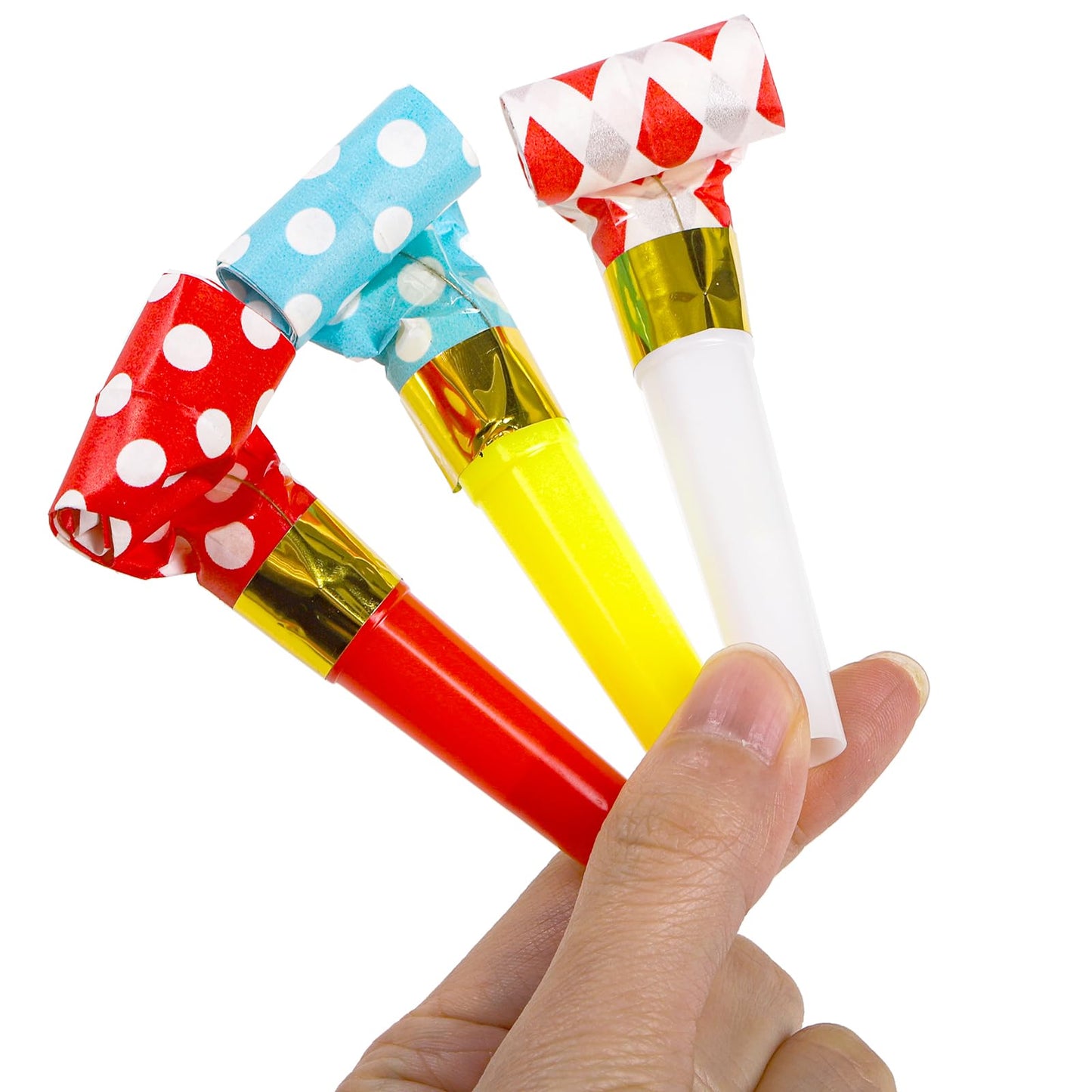 Hedume 200 Pieces Party Blower, Noisemakers Blowouts Whistles, Colorful Birthday Noisemakers, Party