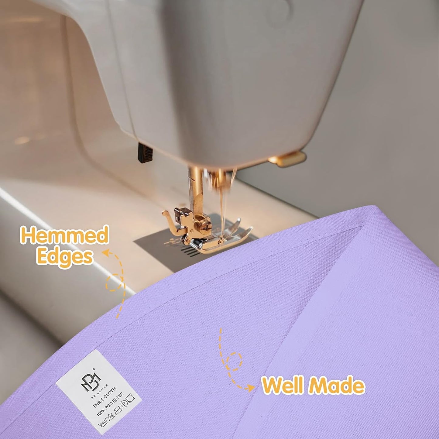 BRILLMAX 6 Pack Lavender 70 Inch Round Tablecloths Fit 30" to 54" Tables (8-20" Drop) - Circle Bulk Linen Polyester Fabric Washable Cloth Cover for Wedding Reception Banquet Birthday Party Buffet