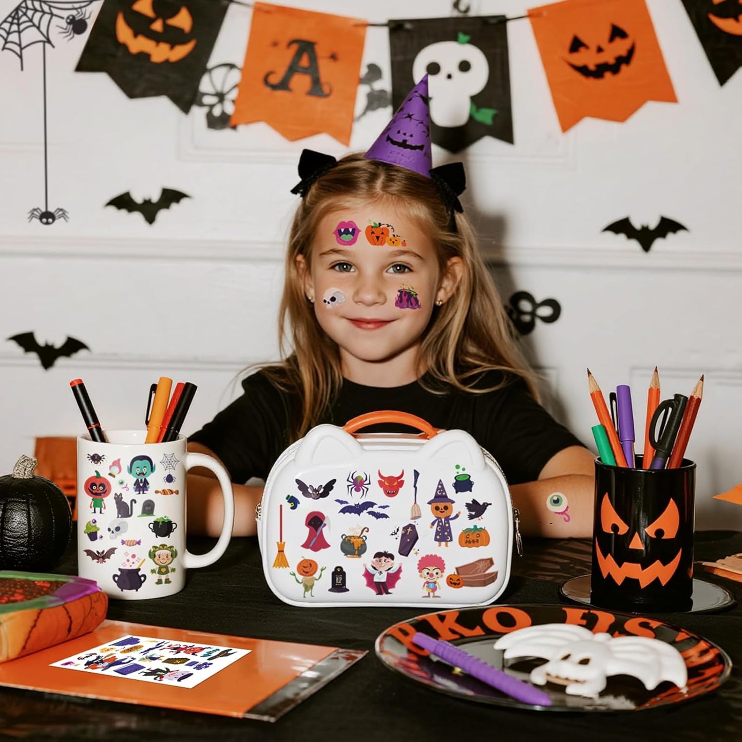 Halloween Temporary Tattoo for Kids - 260+ Unique Halloween Trick or Treat Tattoos Stickers for Boys and Girls Holiday Party Supplies Favors Halloween Goodie Bag Fillers 20 Sheets