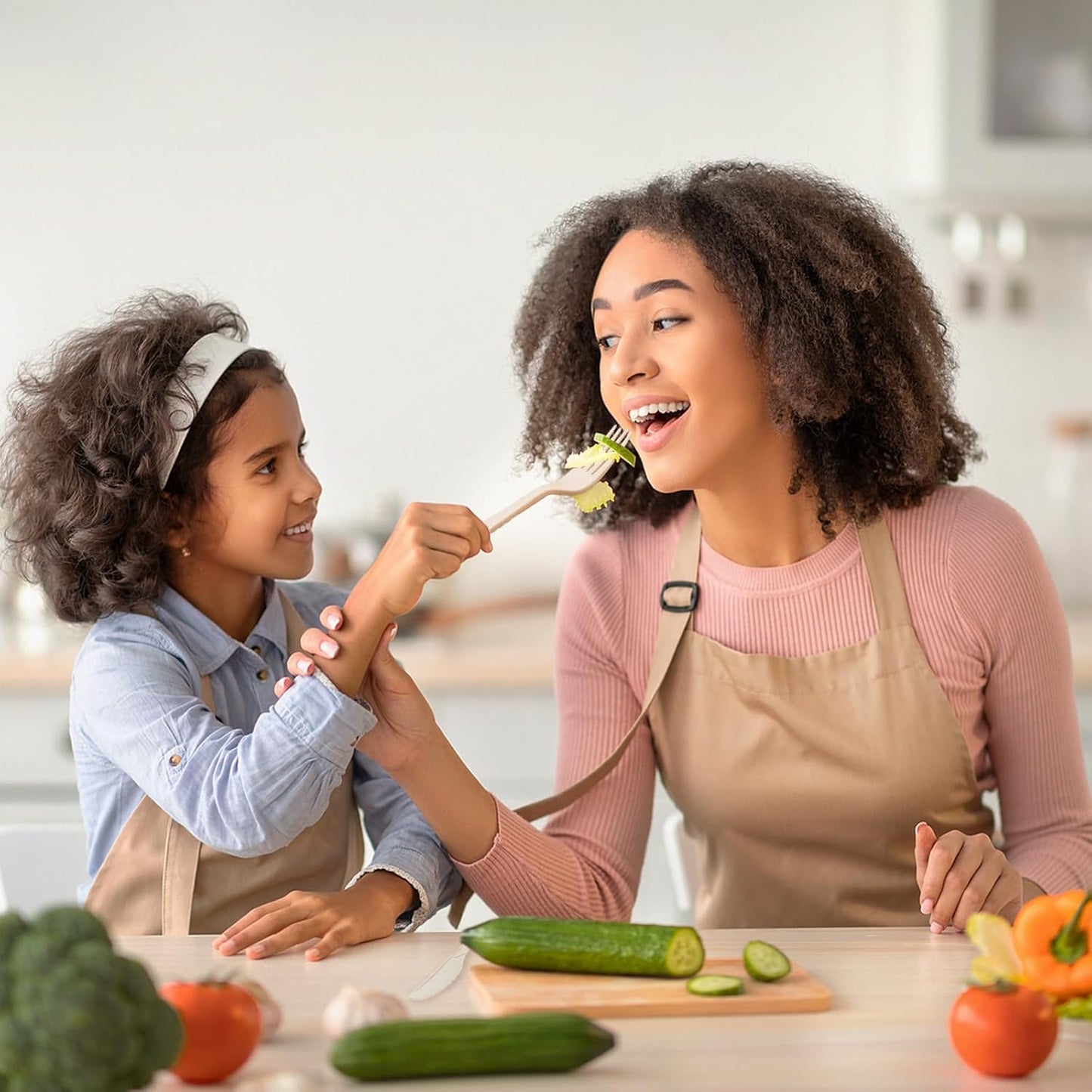 100% Compostable Silverware, Light Brown Plastic Silverware 100 Forks 100 Spoons 100 Knives, Compostable Utensils, No Plastic Utensil, Eco Friendly Disposable Cutlery for Party Office Wedding