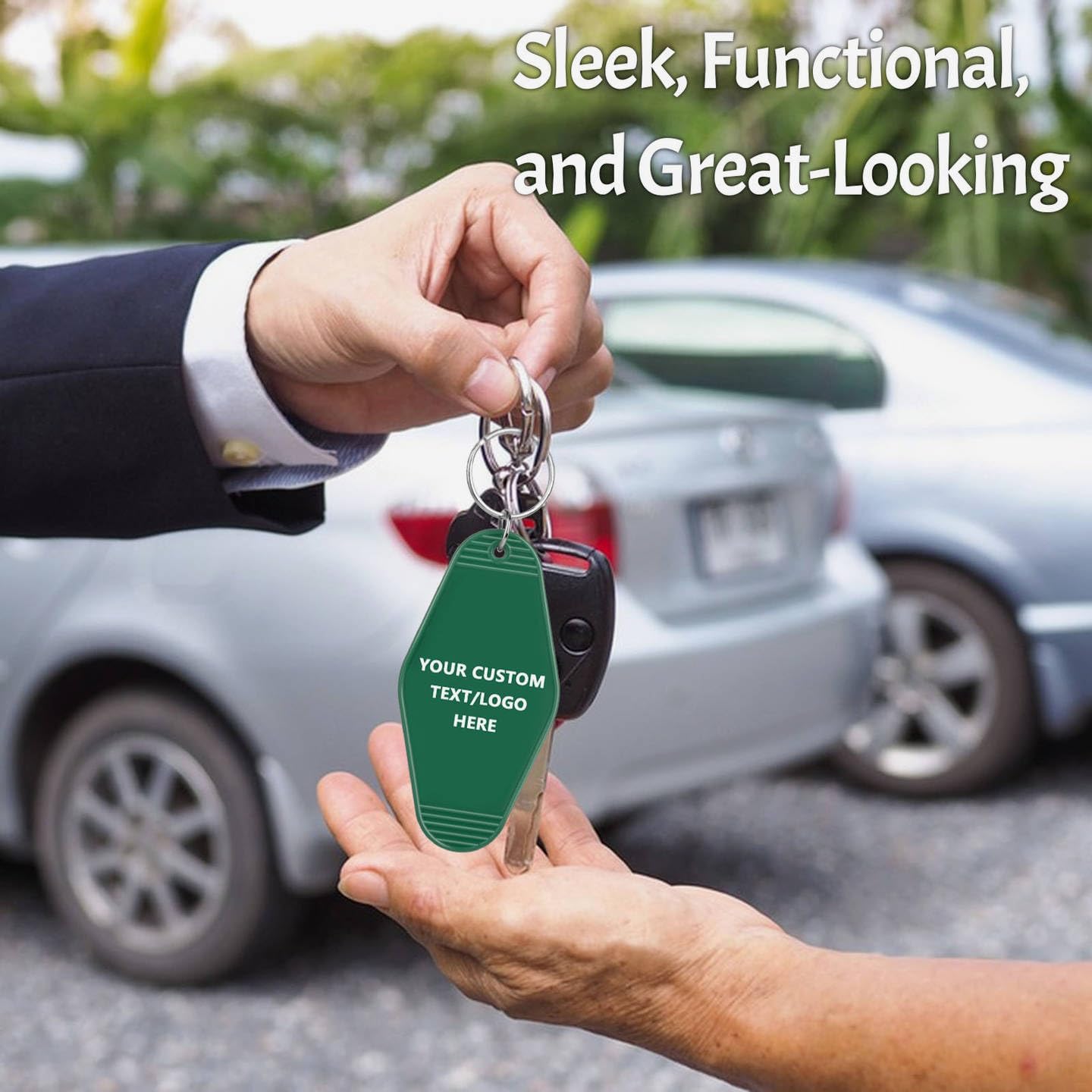 Custom Vintage Hotel Motel Keychains 150 Pack, Personalized Logo, Text Bulk - Perfect for Tradeshows, Campaign Gifts - Customizable Key Tags